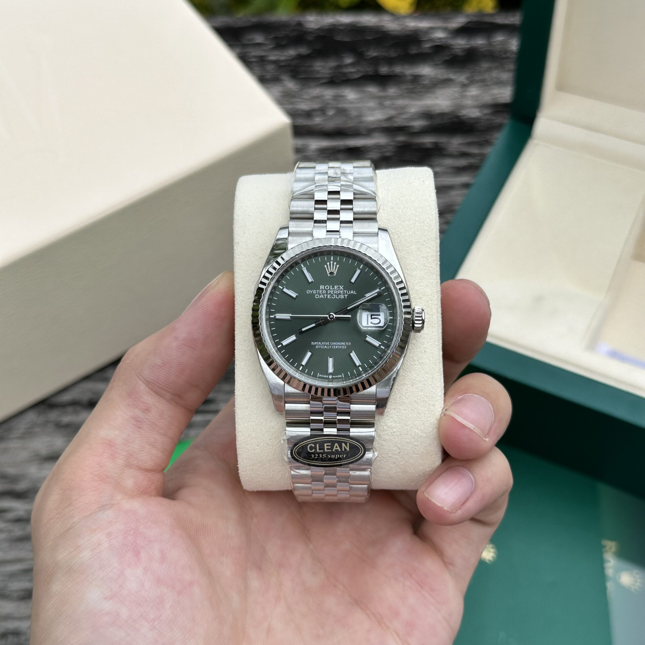 Rolex DateJust 126234 Green Dial Jubilee Replica 1:1 Watch Factory Clean 36MM