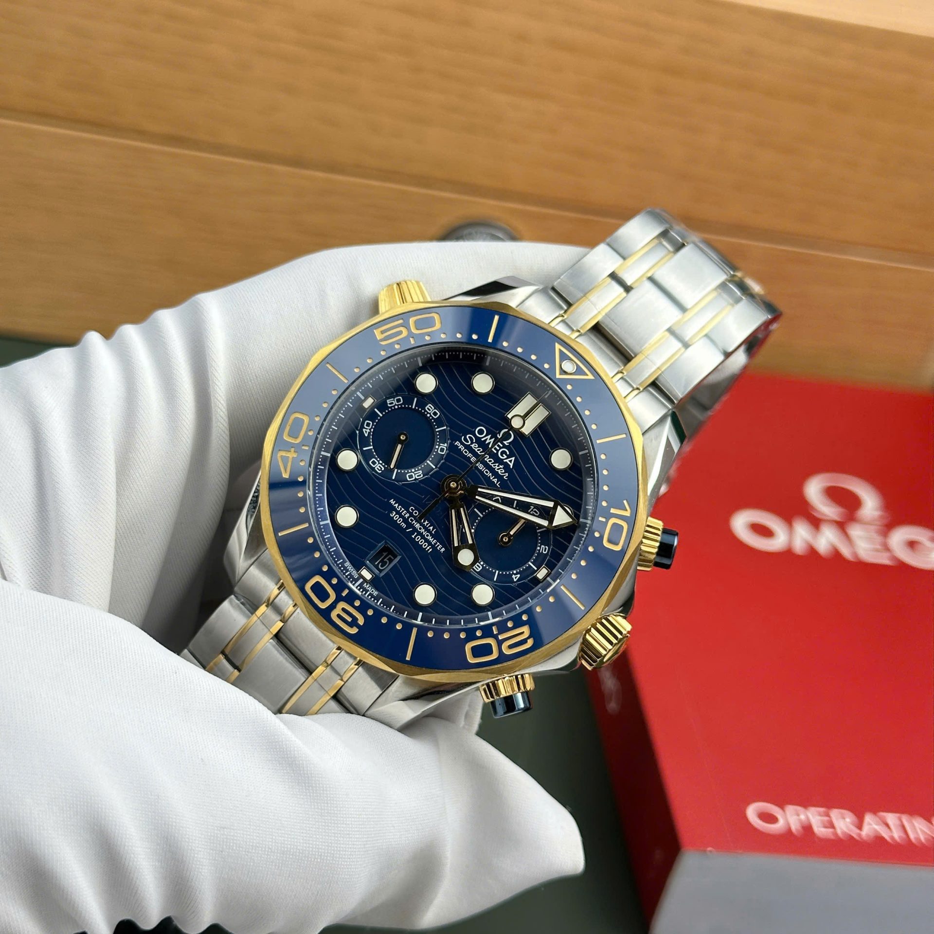 Omega Seamaster Diver 300M Chronograph Replica 11 Watch Dial Blue N1 Factory 44mm