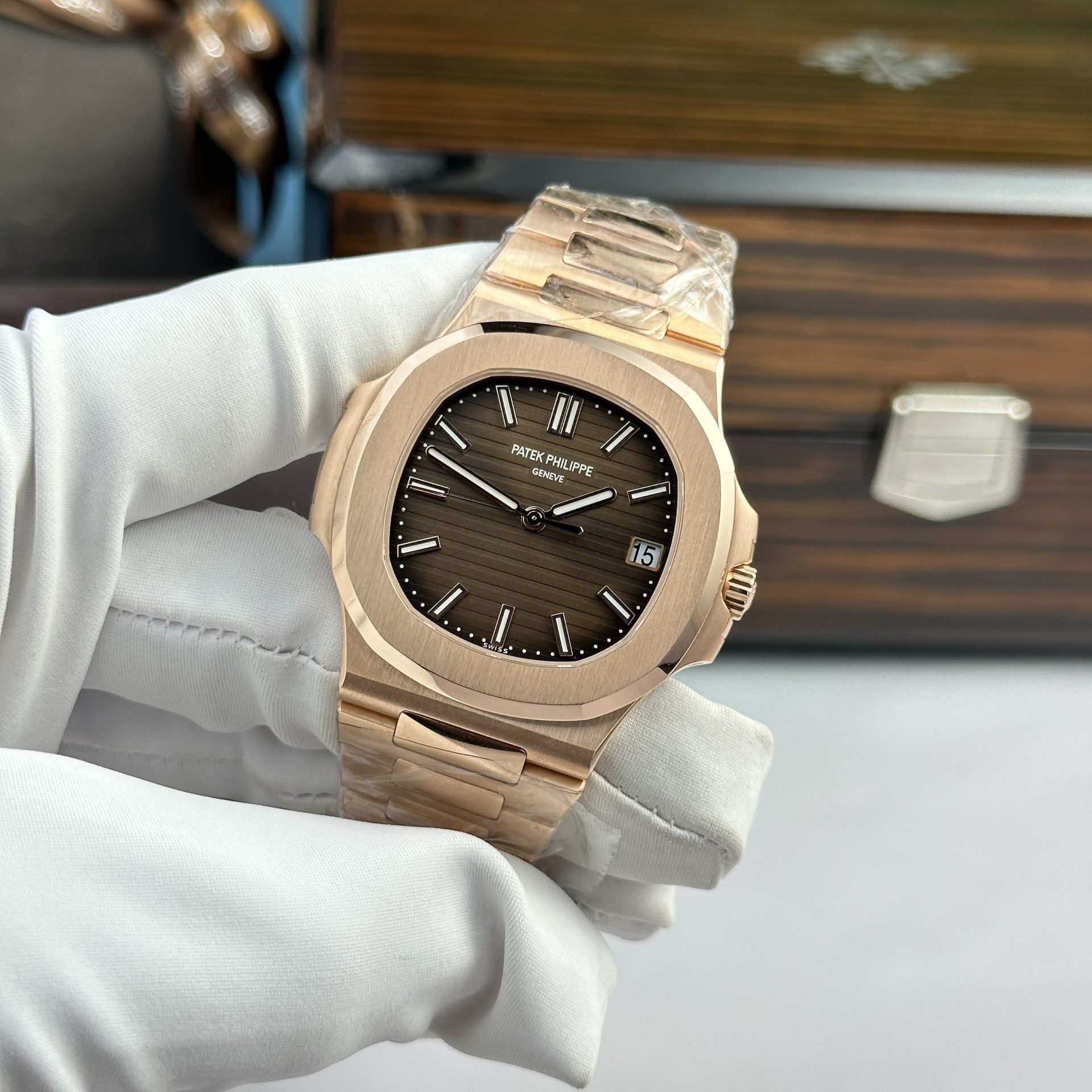 Patek Philippe Nautilus 5711 Refined Full Options Customs 18K Gold Wrapped 40mm