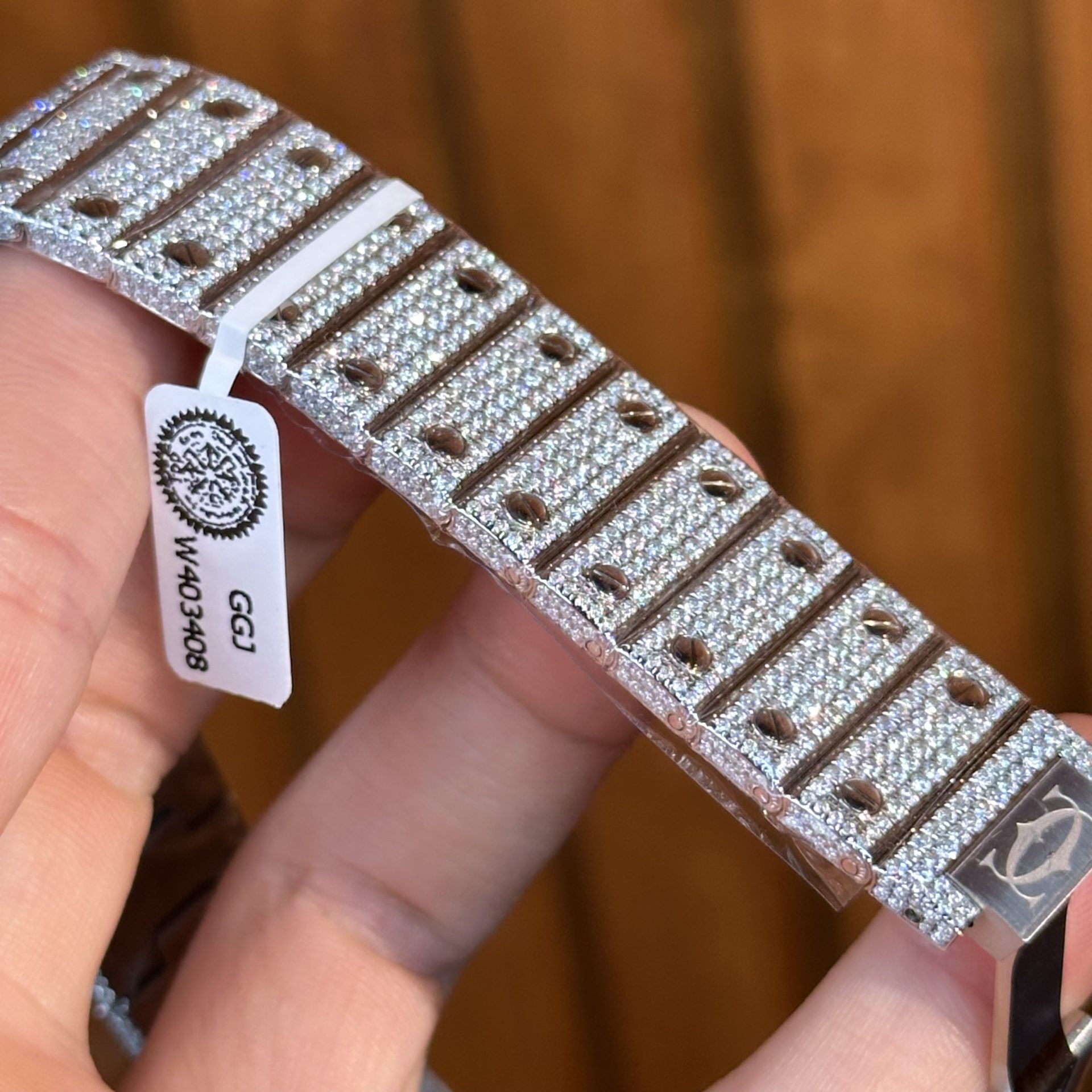 Cartier Iced Out Santos De Cartier Customs Moissanite Diamonds 39.8mm