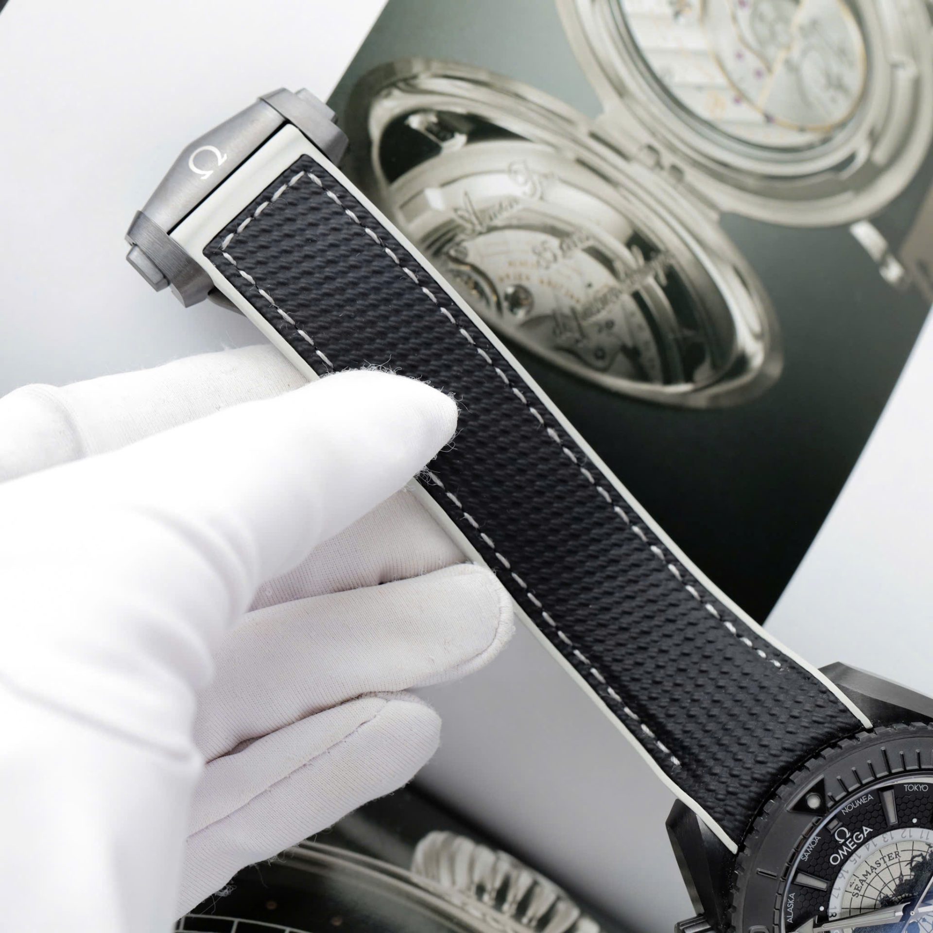 Omega Seamaster Planet Ocean Worldtimer Imitation Watches Black Ceramic Rubber Strap VS Factory 45.5mm