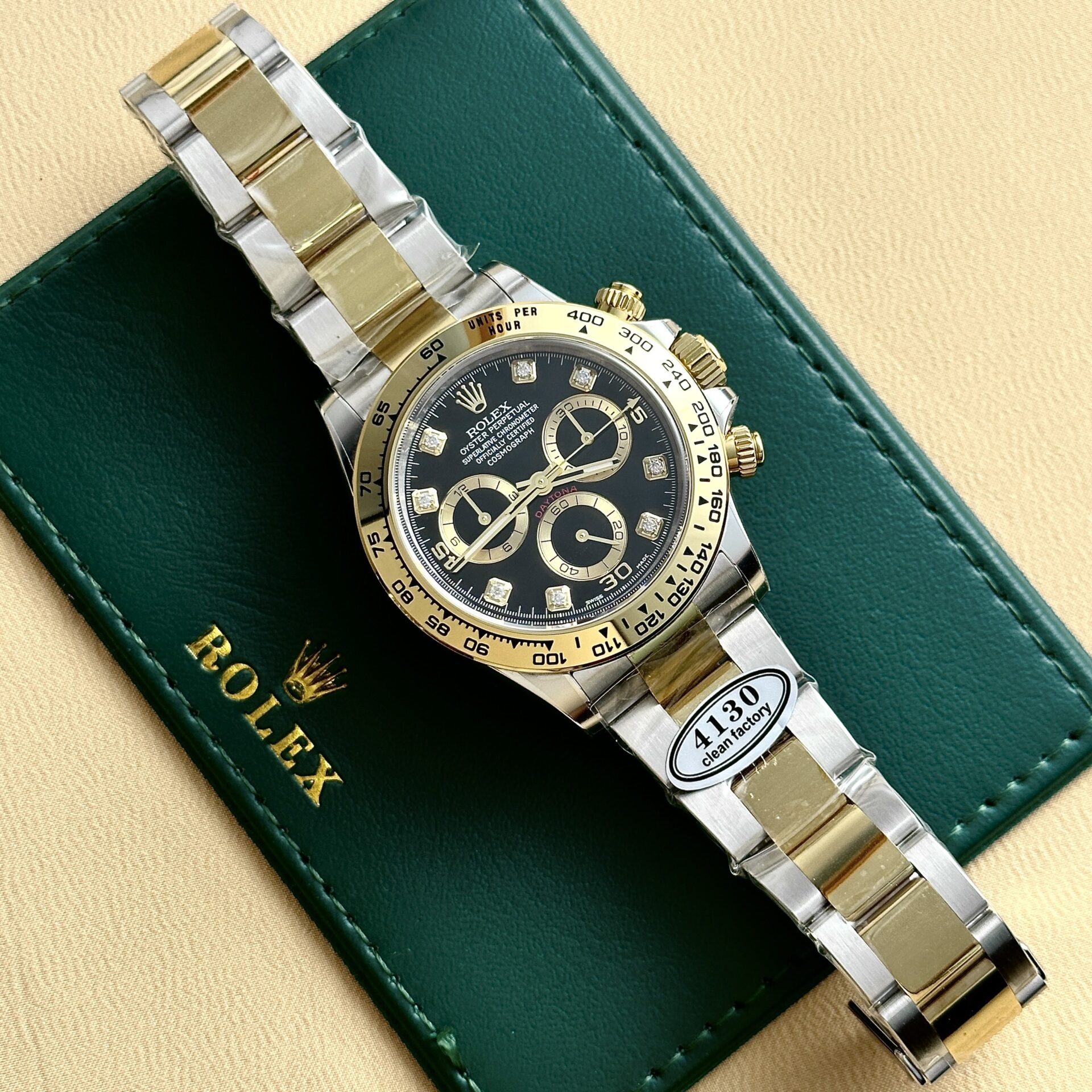 Rolex Replica 1:1 Watch Daytona 126508 Black Dial Demi Strap Factory Clean 40mm