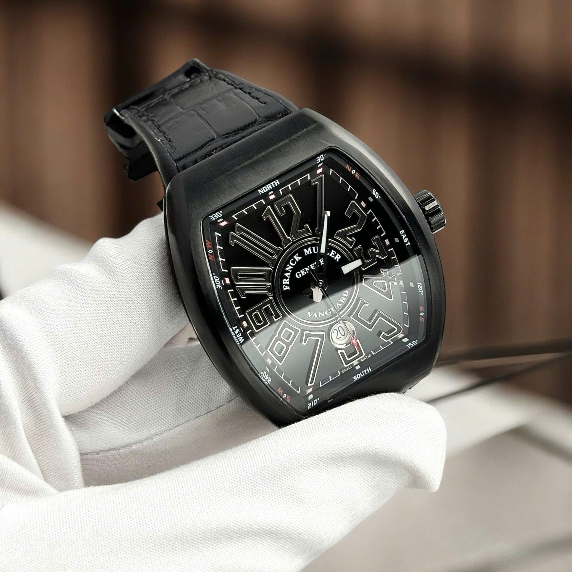 Franck Muller Good Imitation Watches Vanguard V45 Black Ceramic Automatic Movement ABF Factory 45mm