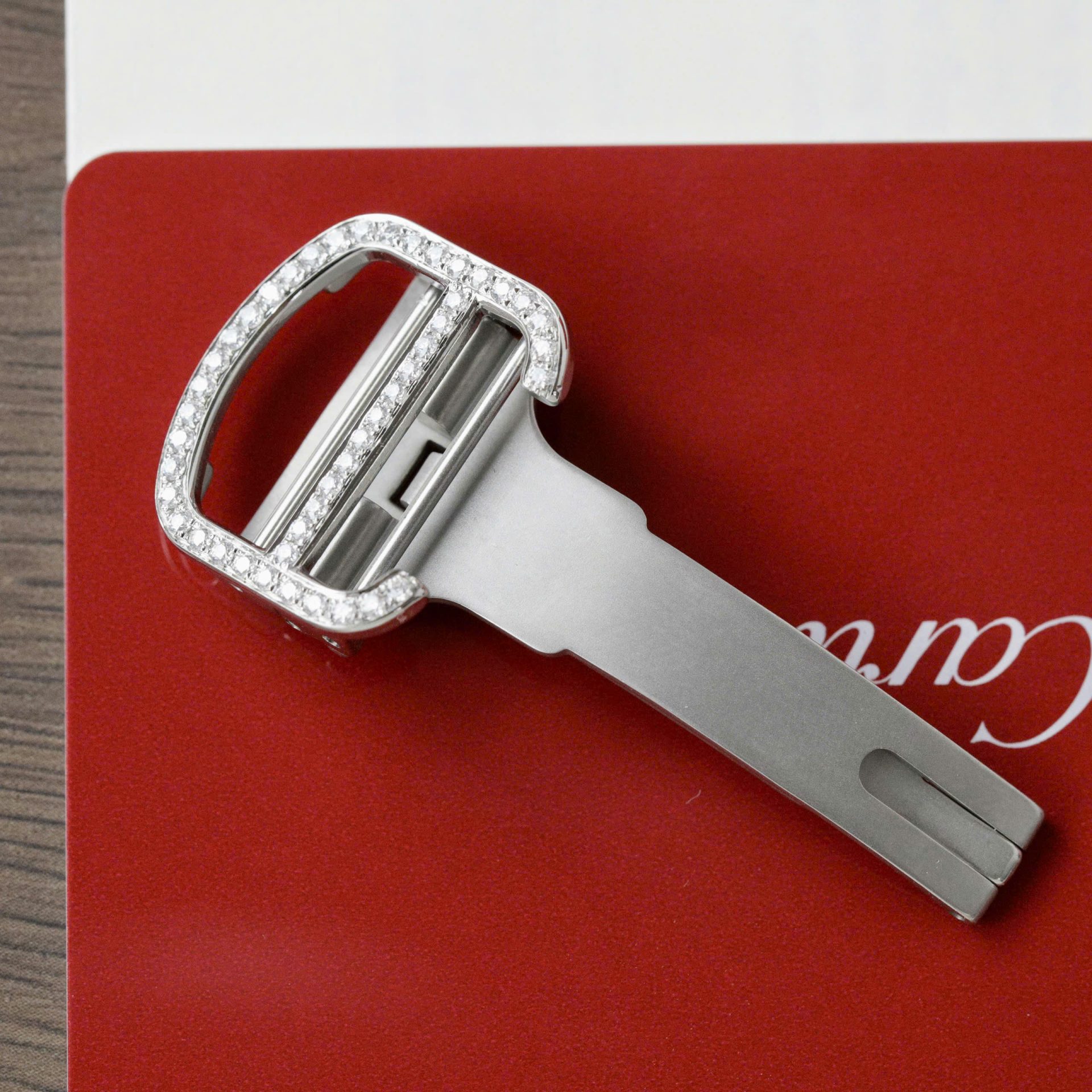 Cartier Santos Copies Watch Dial Blue Custom Diamonds Moissanite Hong Kong 39.8mm