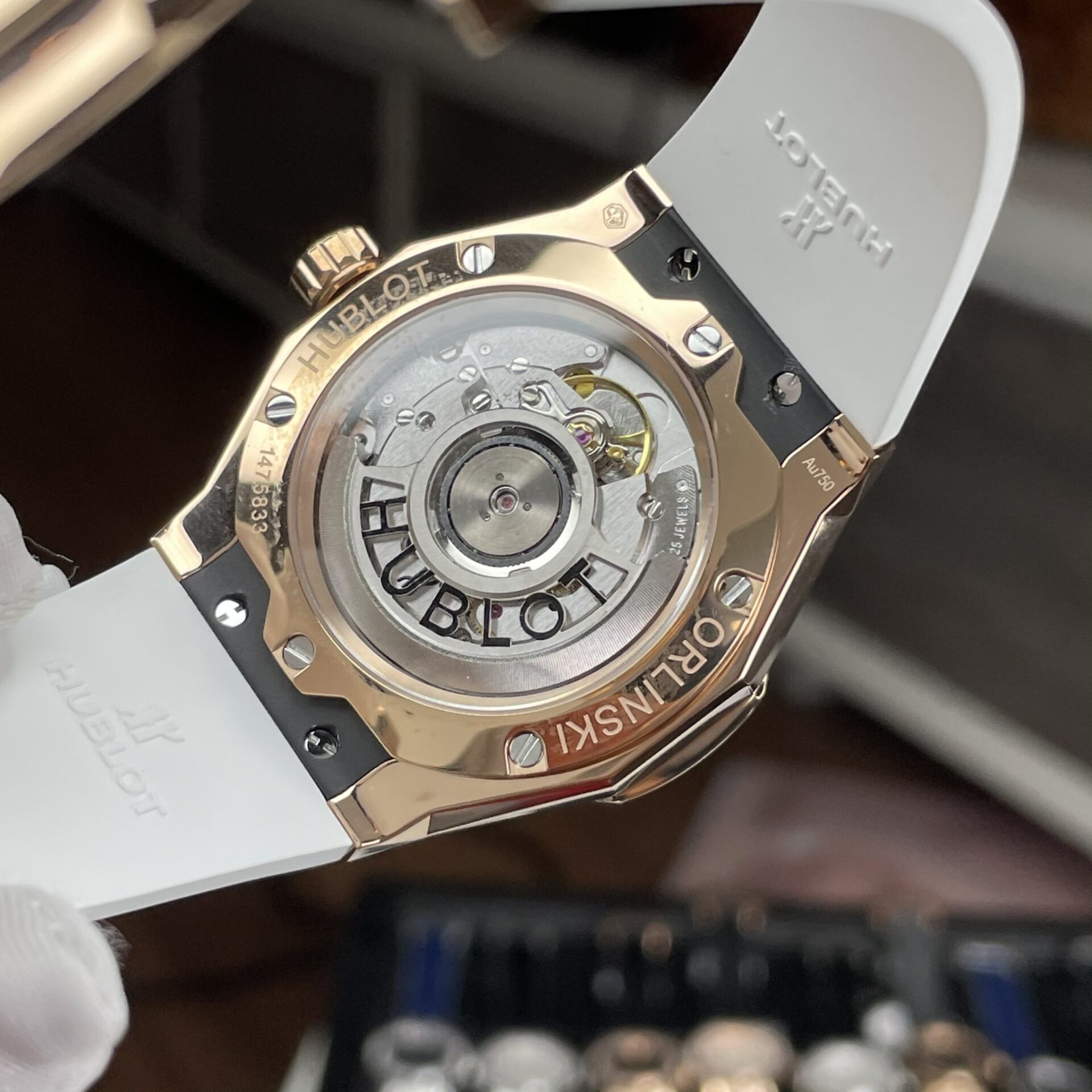 Hublot Replica 1:1 Watch Orlinski King Gold White Rubber Strap APS 40mm