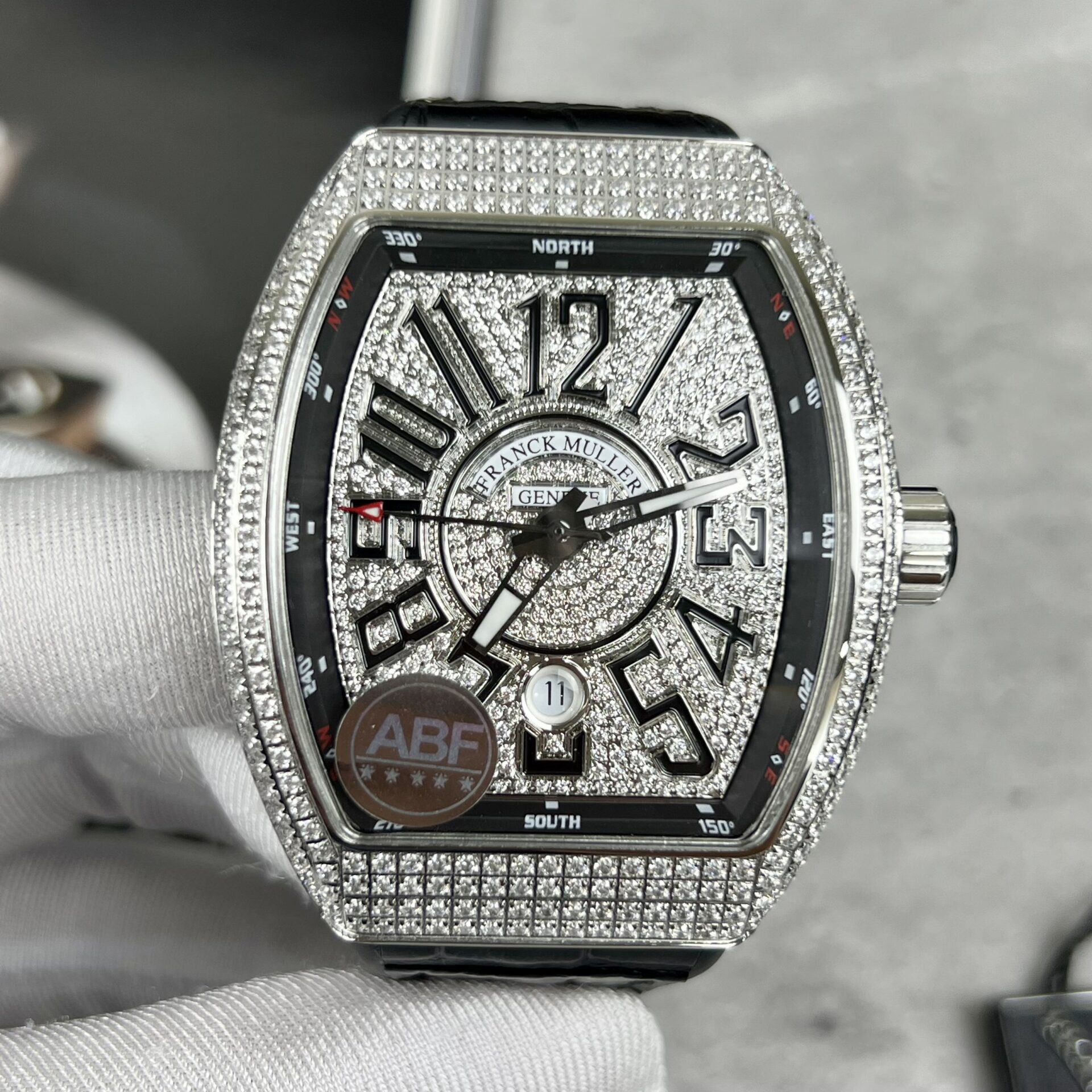 Franck Muller V45 Replica 1:1 Watch Full Diamond  ABF Factory 45mm