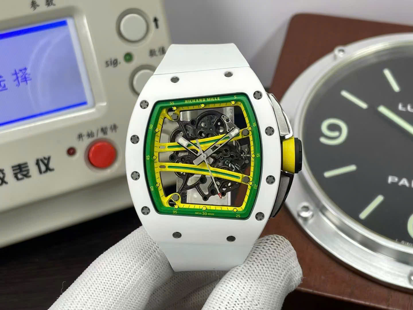 Richard Mille High End Watch Replicas RM61-01 Yohan Blake White Ceramic ZF Factory 43x50mm