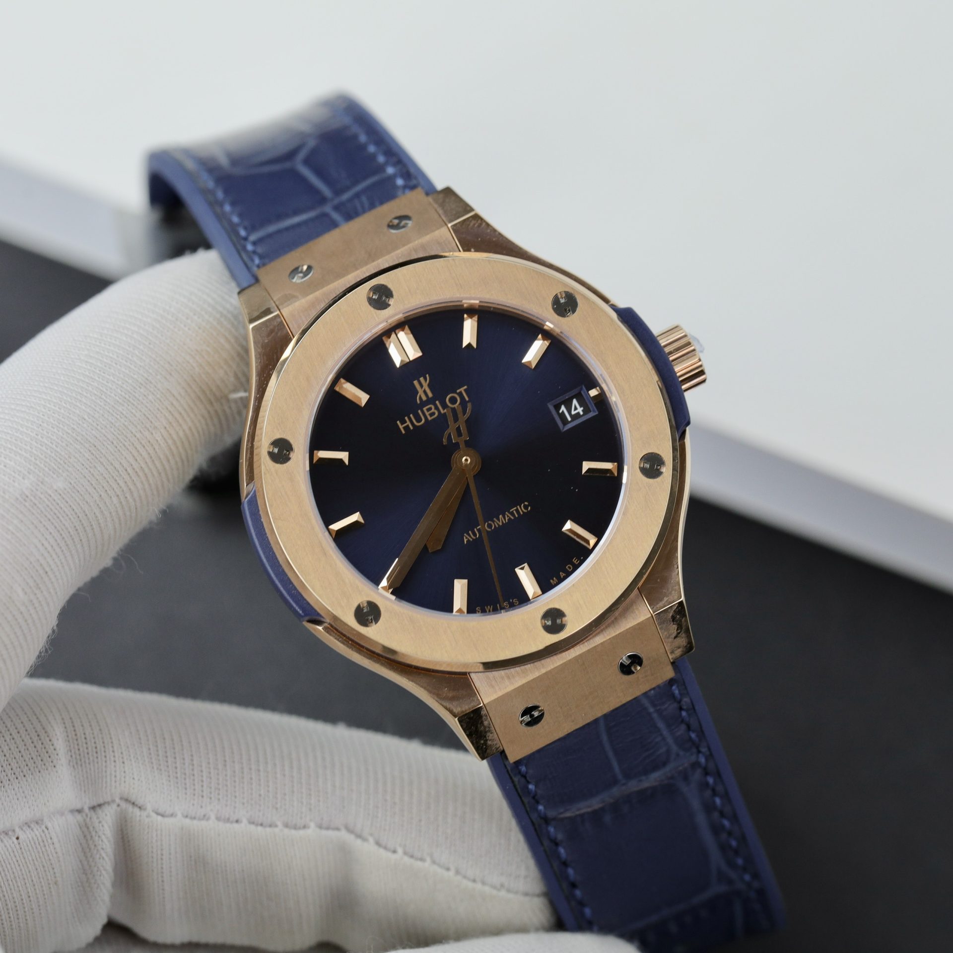 Hublot Replica 1:1 Watch Classic Fusion King Gold Blue Factory JJF 2024 38mm