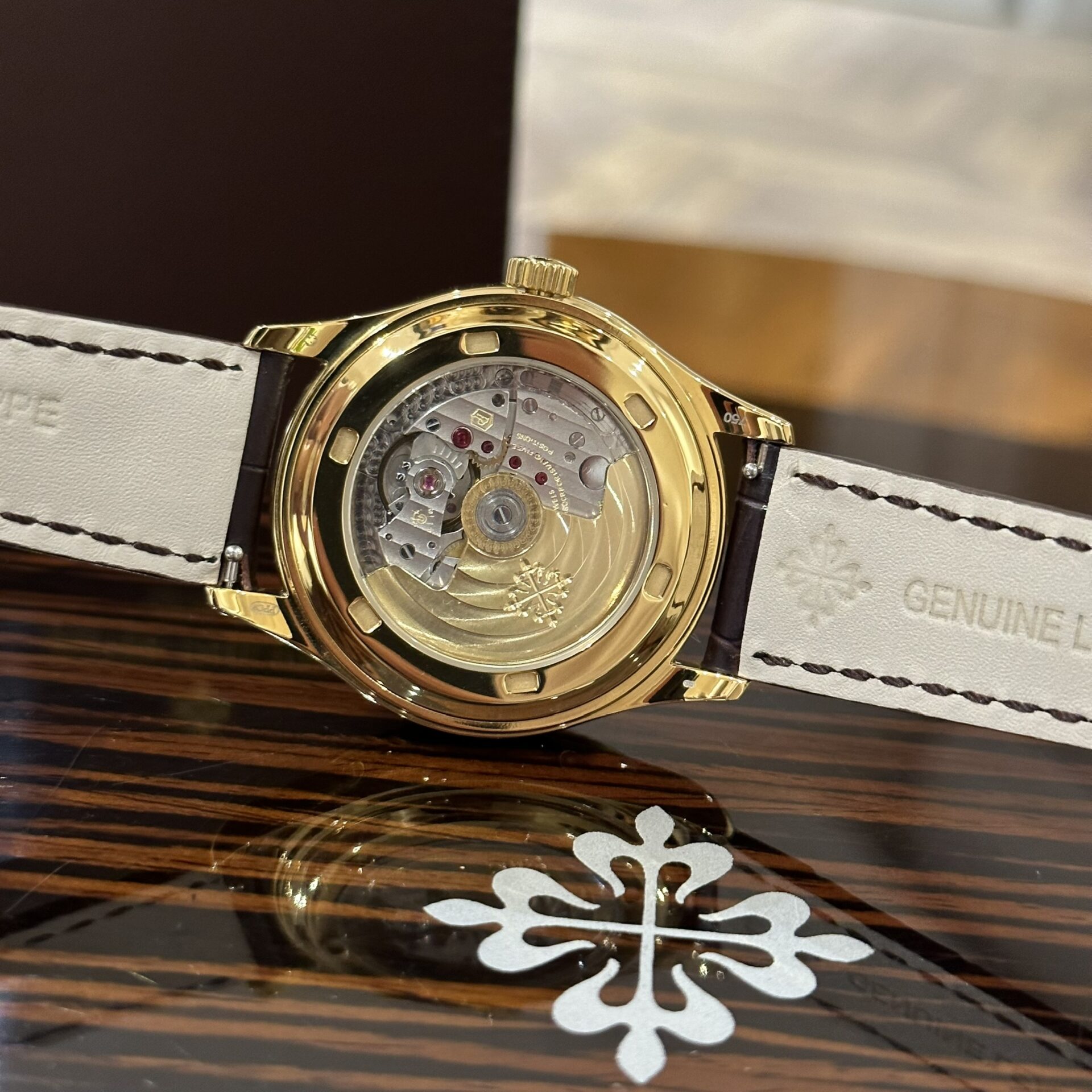 Patek Philippe Replica Watch Complications 5146 Gold Plated leather Strap 40mm