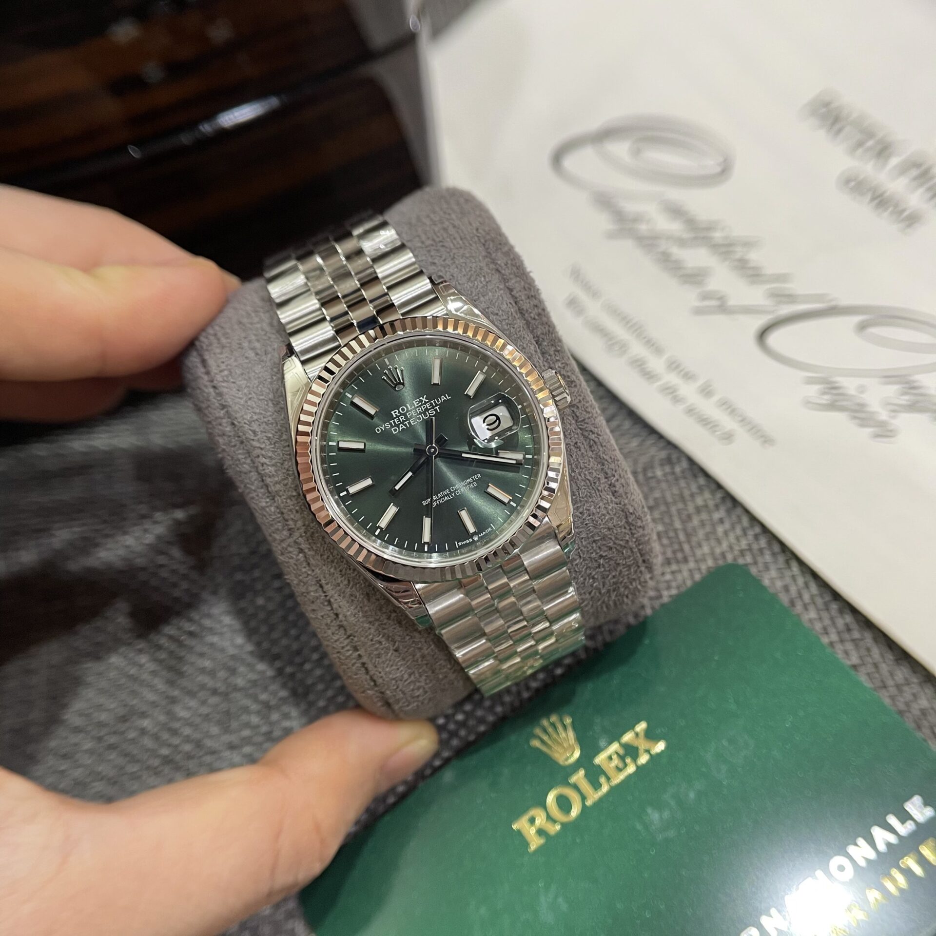 Rolex Replica 1:1 Watch DateJust 126234 Green Dial Jubilee Strap Factory VS 36mm