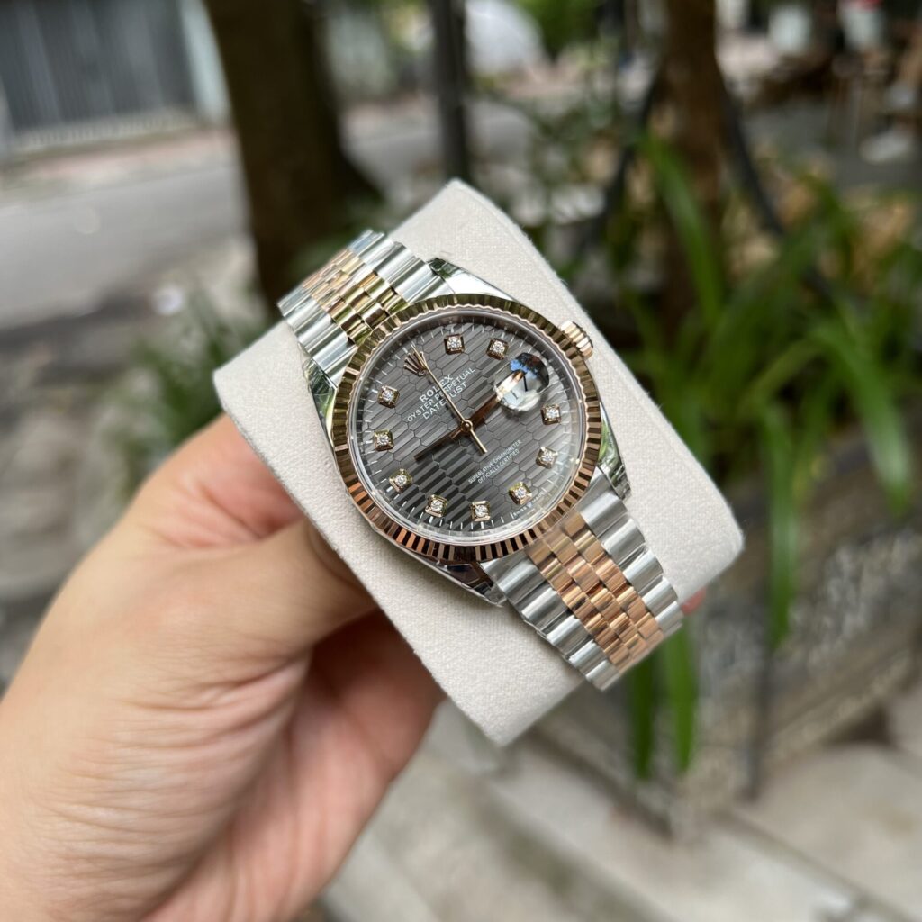 Rolex Replica 1:1 Watch DateJust 126231 Dark Grey Dial Demi Strap VSF 36mm