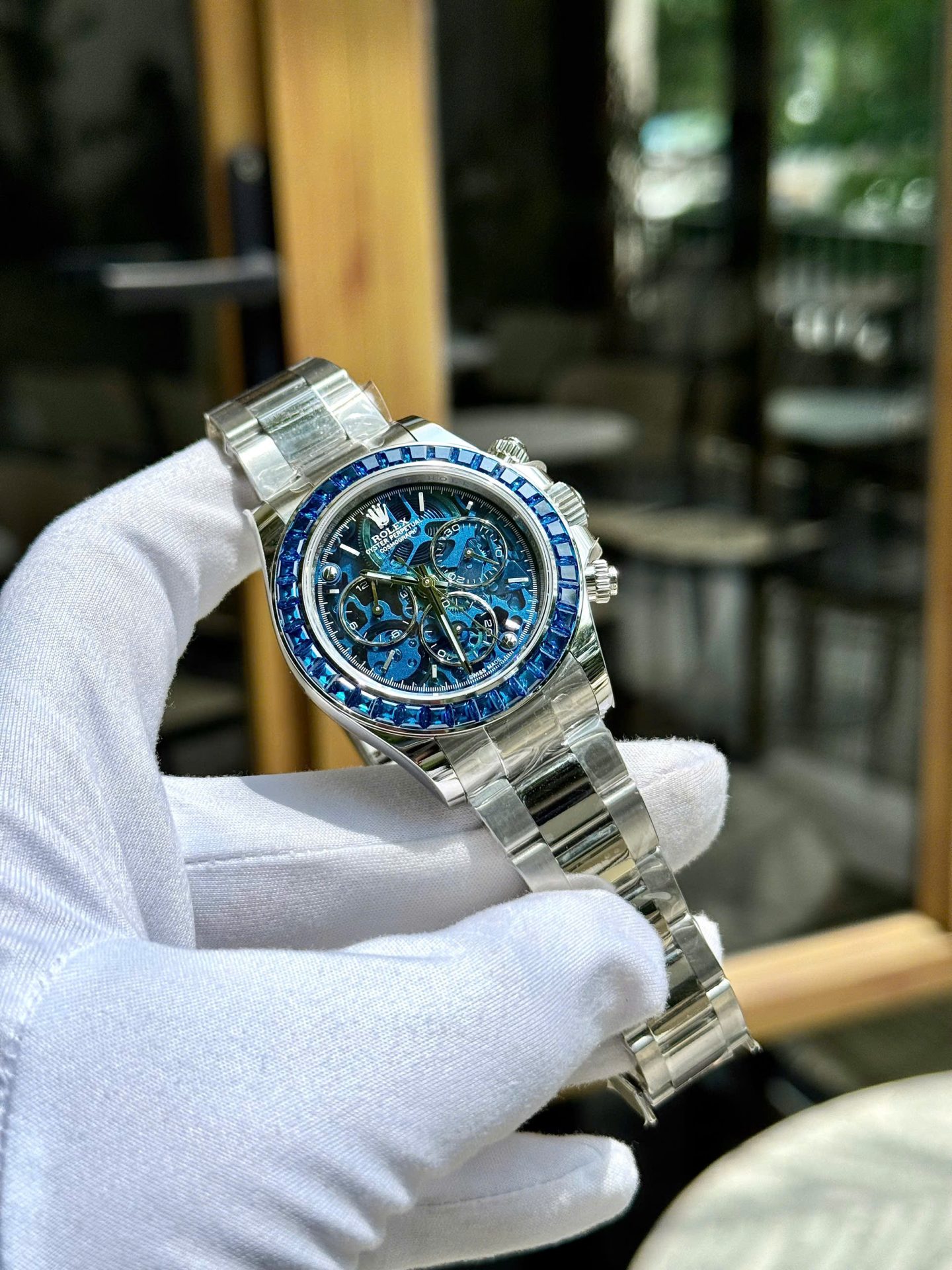 Rolex Luxury Replica Watches Daytona Arolla Challenge Blue Stone Automatic Swis Movmenet 40mm