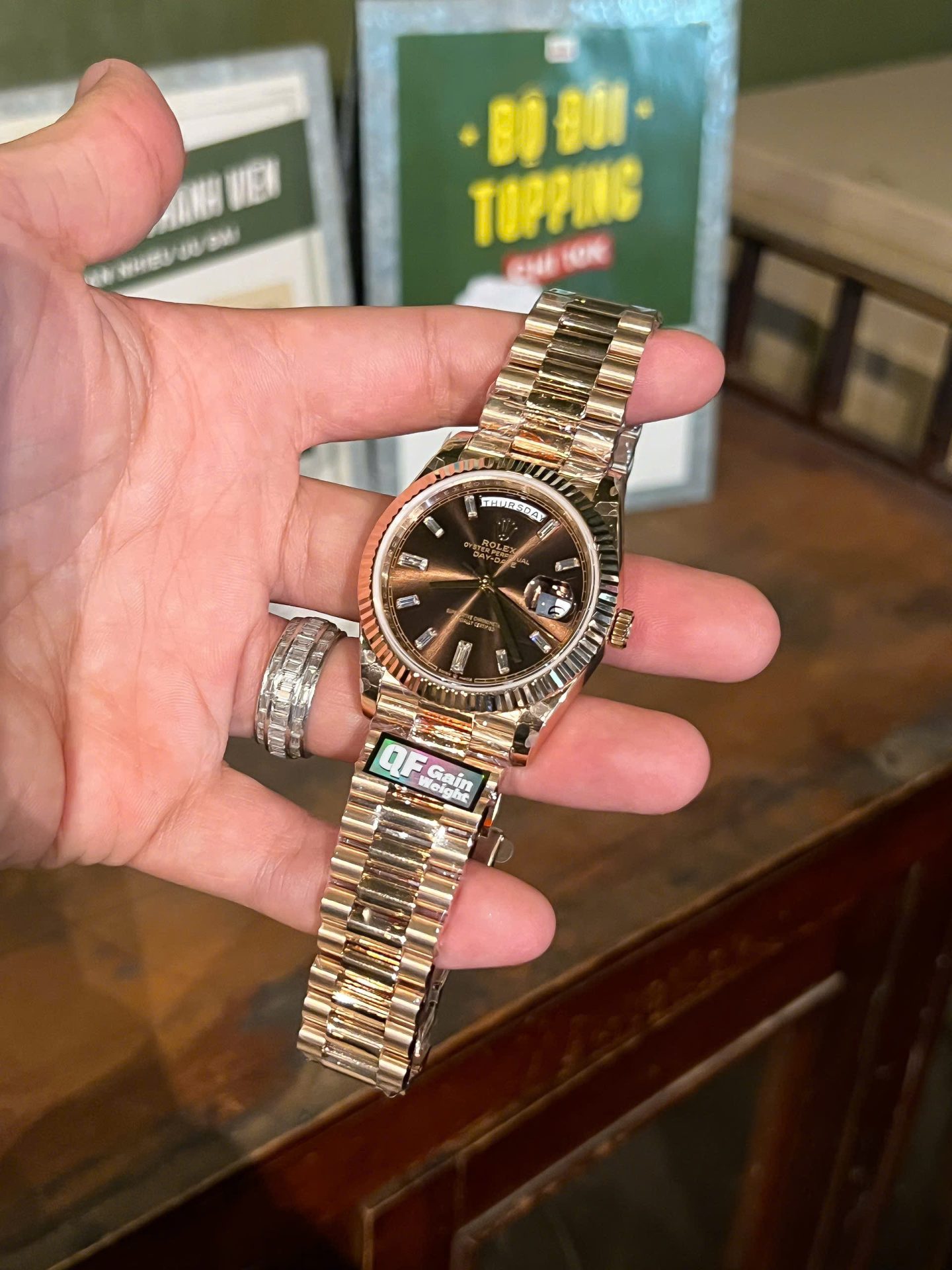 Rolex Day-Date 228235 Best Replica Watch Dial Chocolate Weight 186 Gram QF Factory 40mm