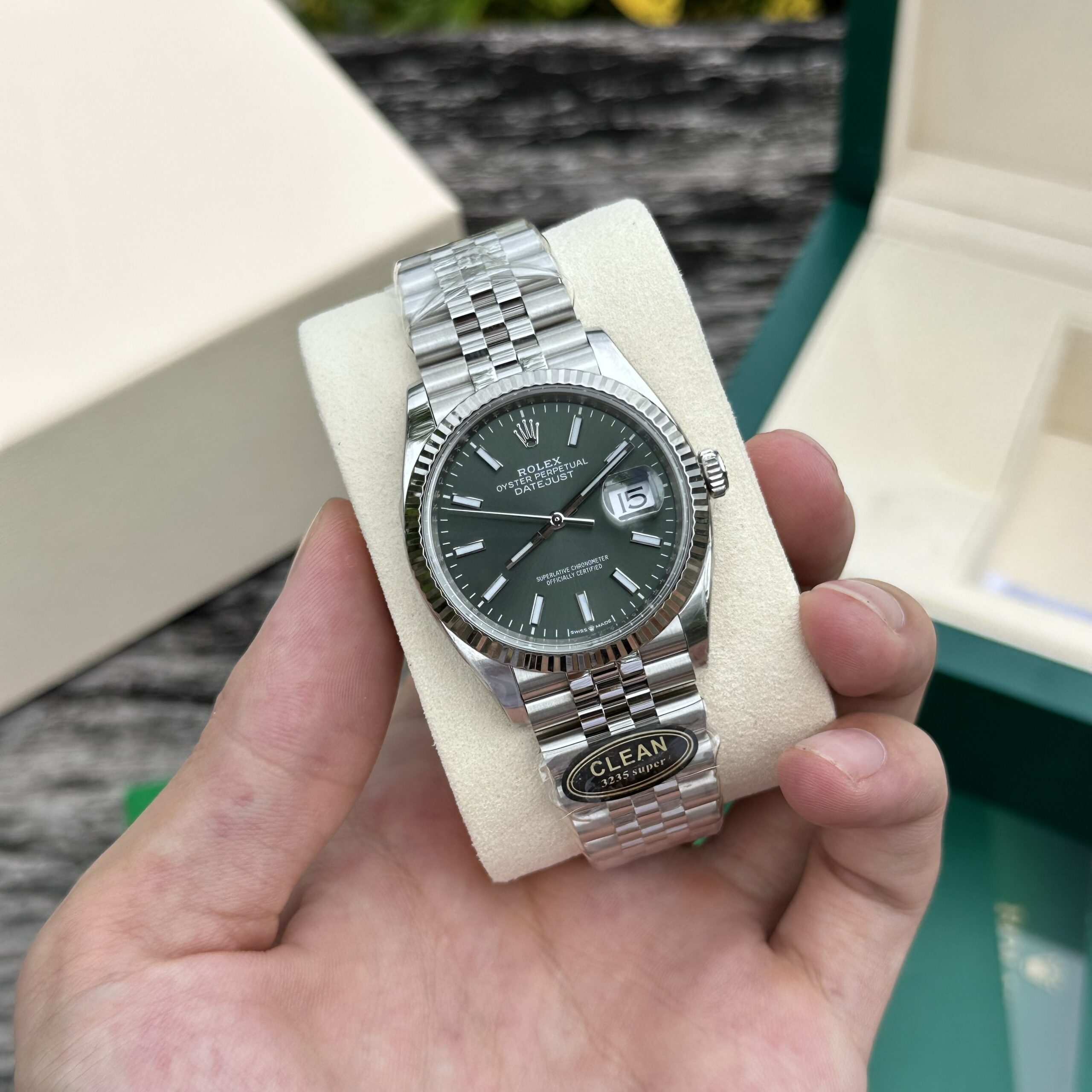 Rolex DateJust 126234 Green Dial Jubilee Replica 1:1 Watch Factory Clean 36MM
