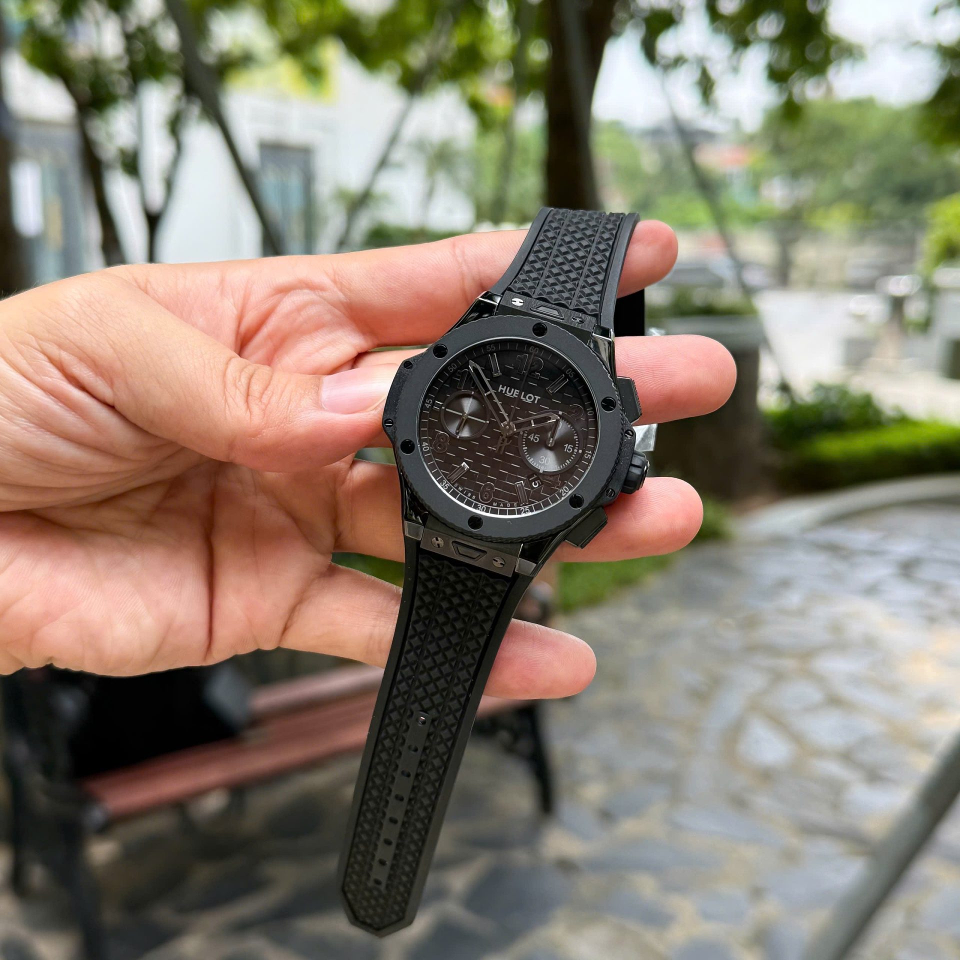 Hublot Knock Off Watches Big Bang 20th Anniversary Chronograph Ceramic All Black BBA Factory 43mm