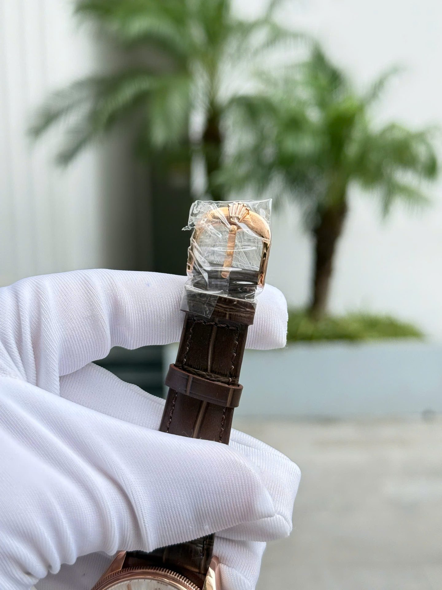 Rolex Cellini 50515 White Dial Replica Watches 18K Gold Wapped Custom 39mm