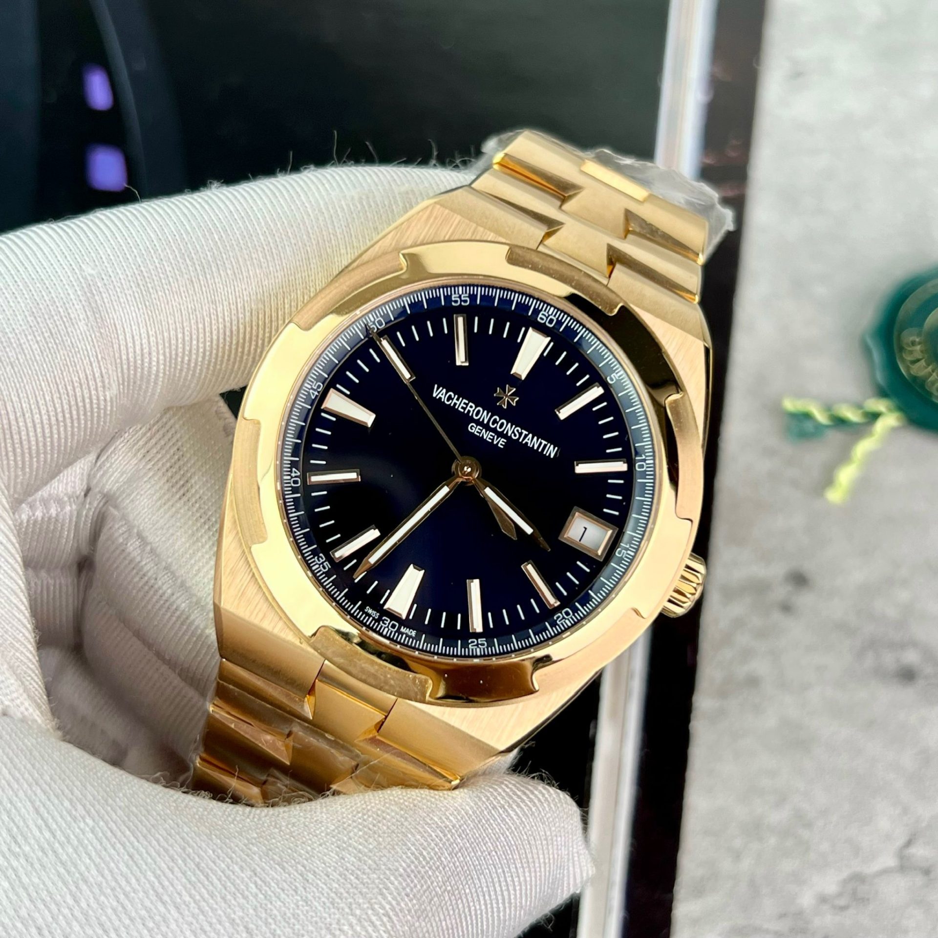 Vacheron Constantin Replica 1:1 Watch Overseas 4500V Blue Dial PPF Factory 41mm