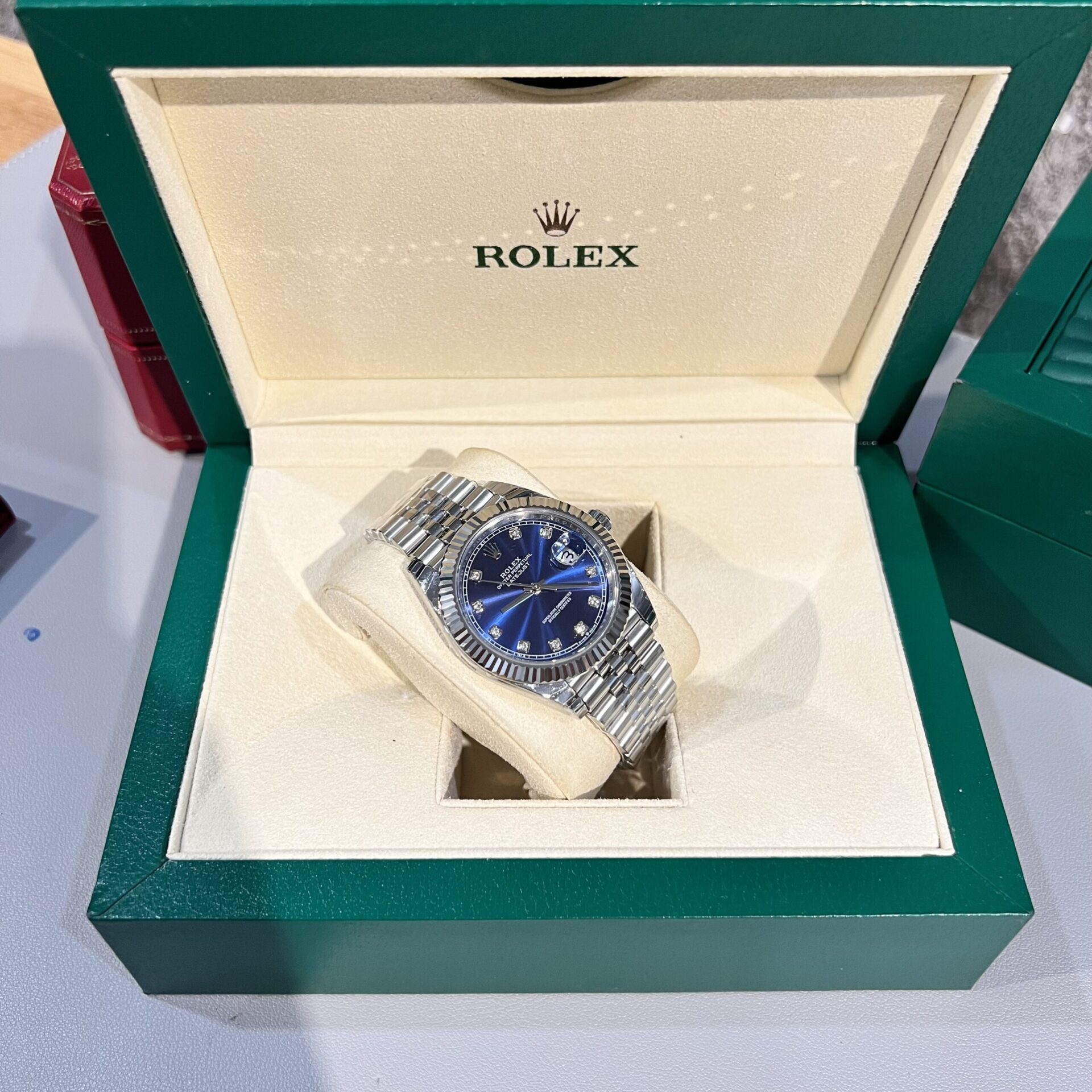 Rolex DateJust Blue Dial Jubilee Strap Rep 11 Watch EW Factory 41mm