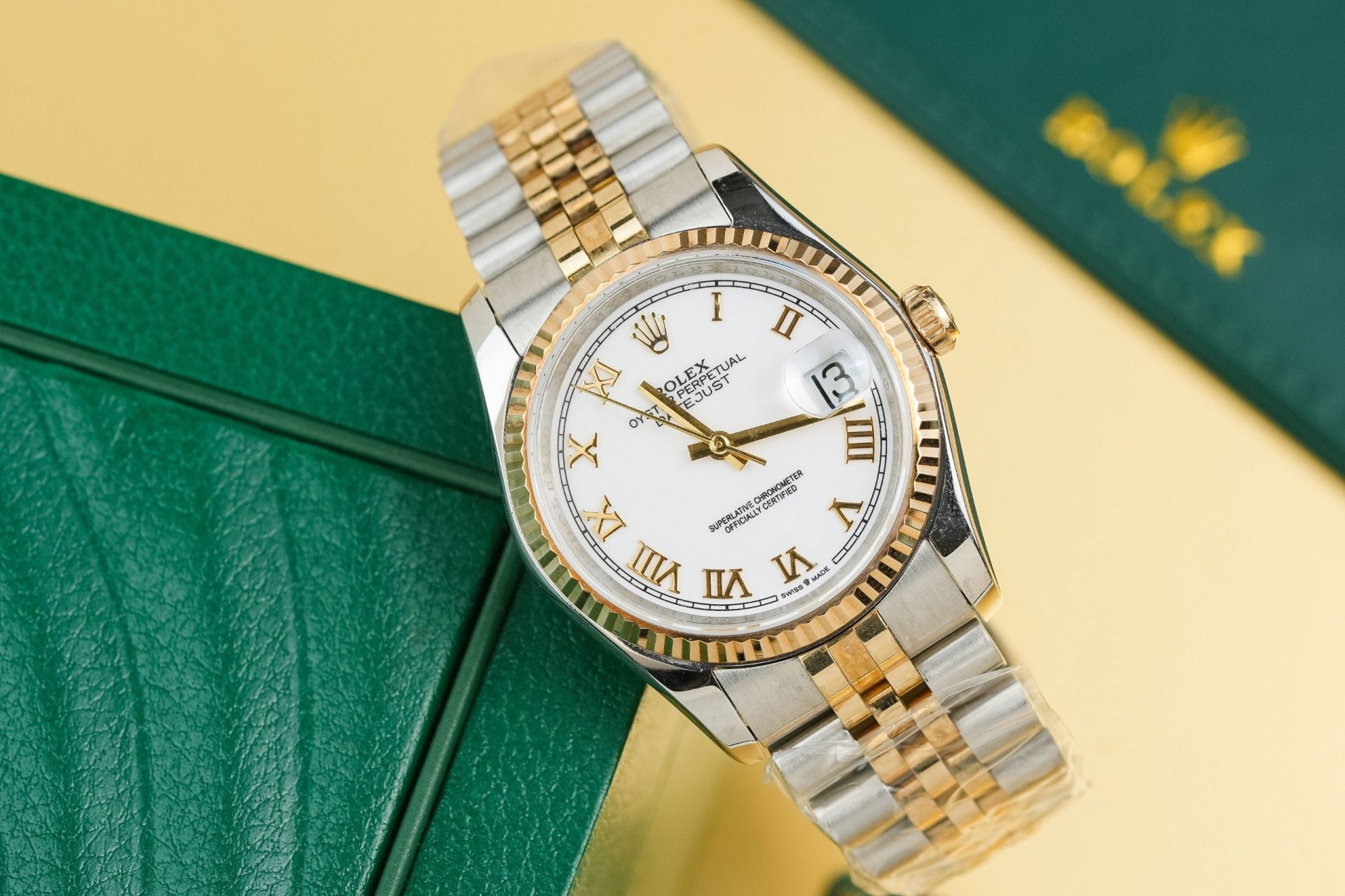 Rolex Replica 1:1 Watch DateJust 126233 Roman Numerals Gold Wrapped GM Factory 36mm