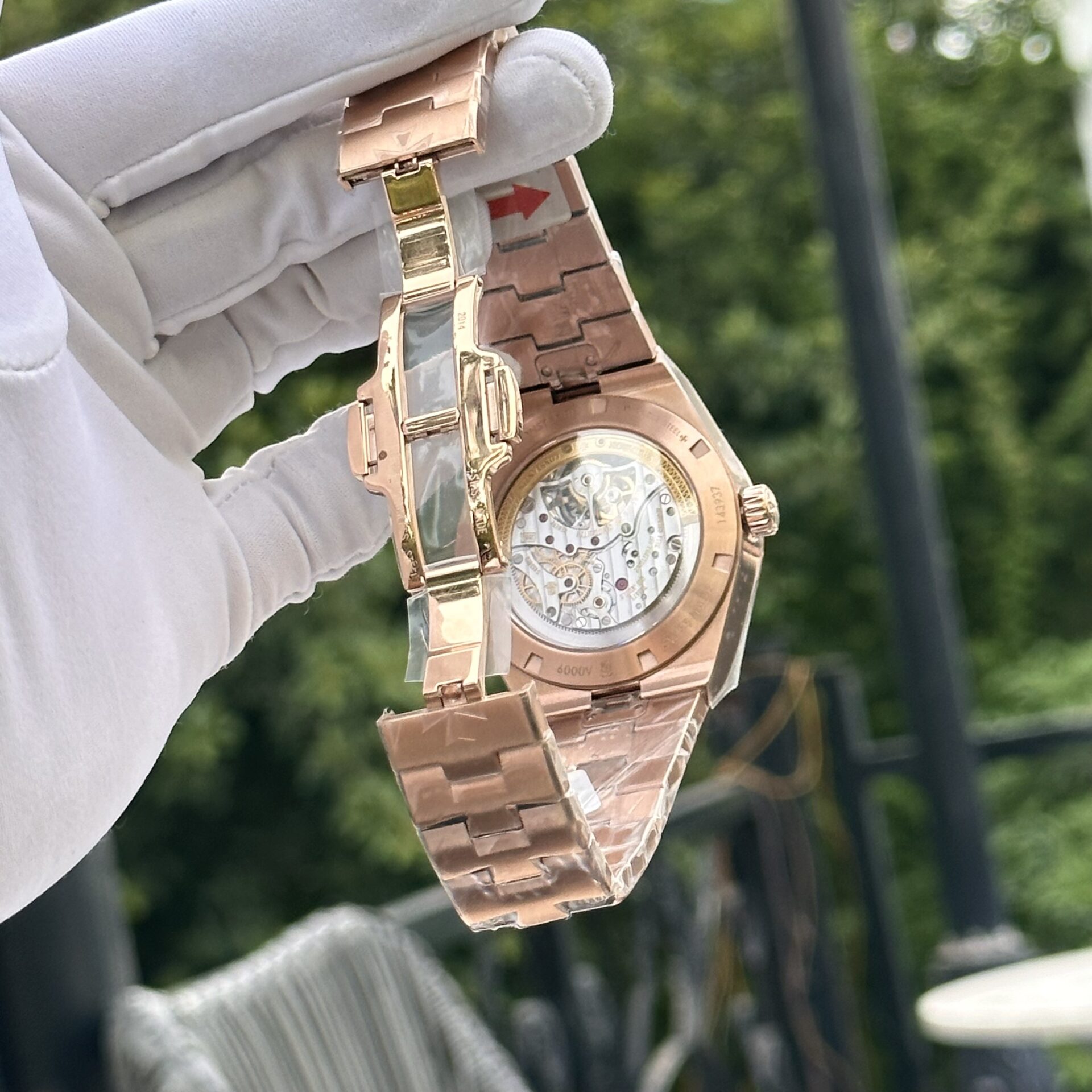 Vacheron Constantin Replica 11 Watch Overseas Tourbillon 6000V Rose Gold Plated Blue Dial 42.5mm