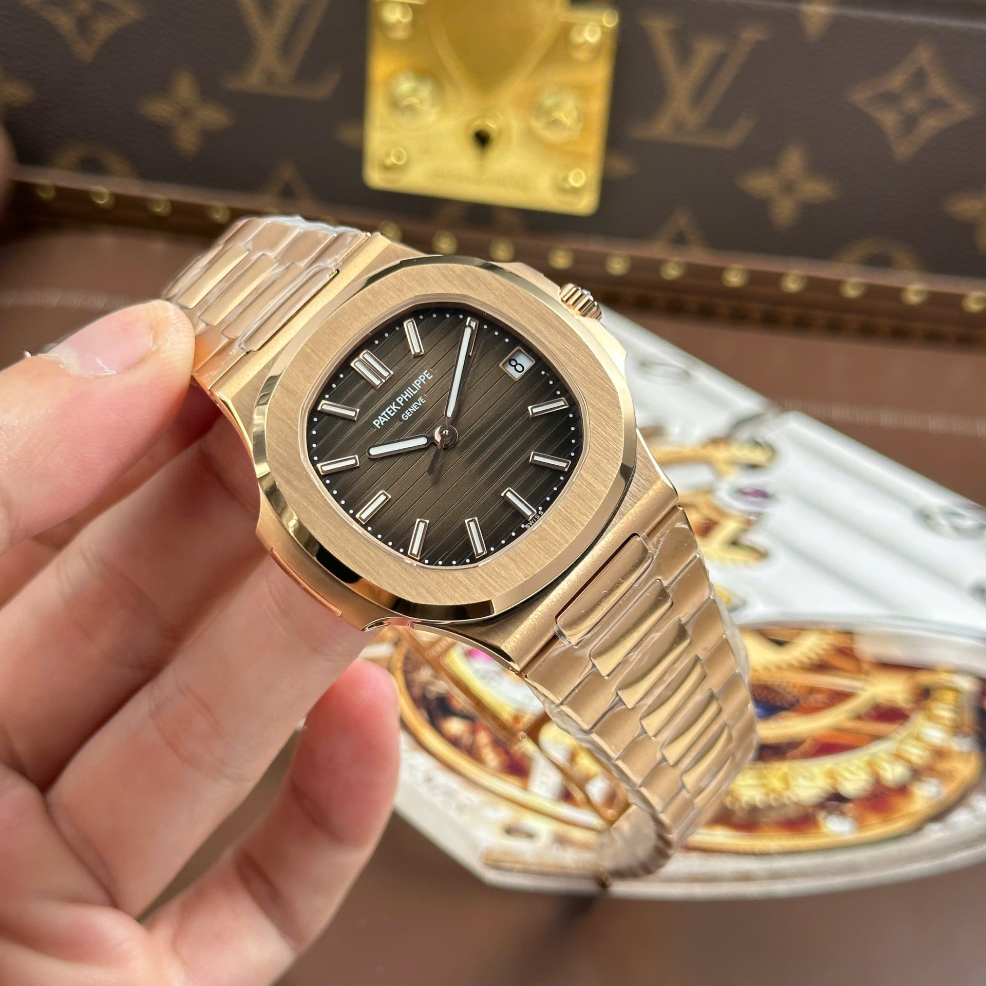 Patek Philippe Nautilus 5711 Brown Dial Copies Watches Automatic Movement BBF Factory 40mm