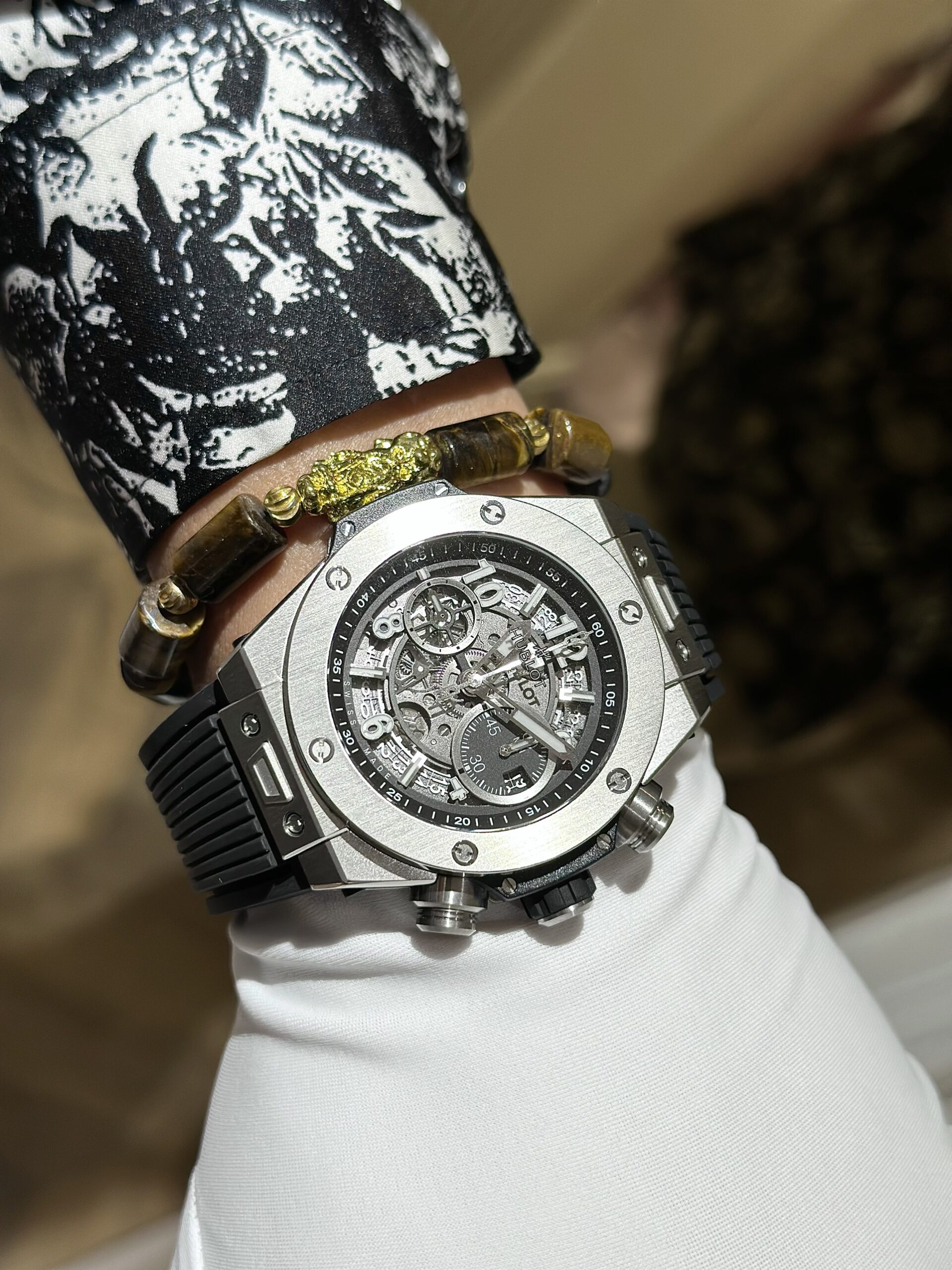 Hublot Replica Watch Big Bang Unico Titanium Black Rubber Strap 44mm