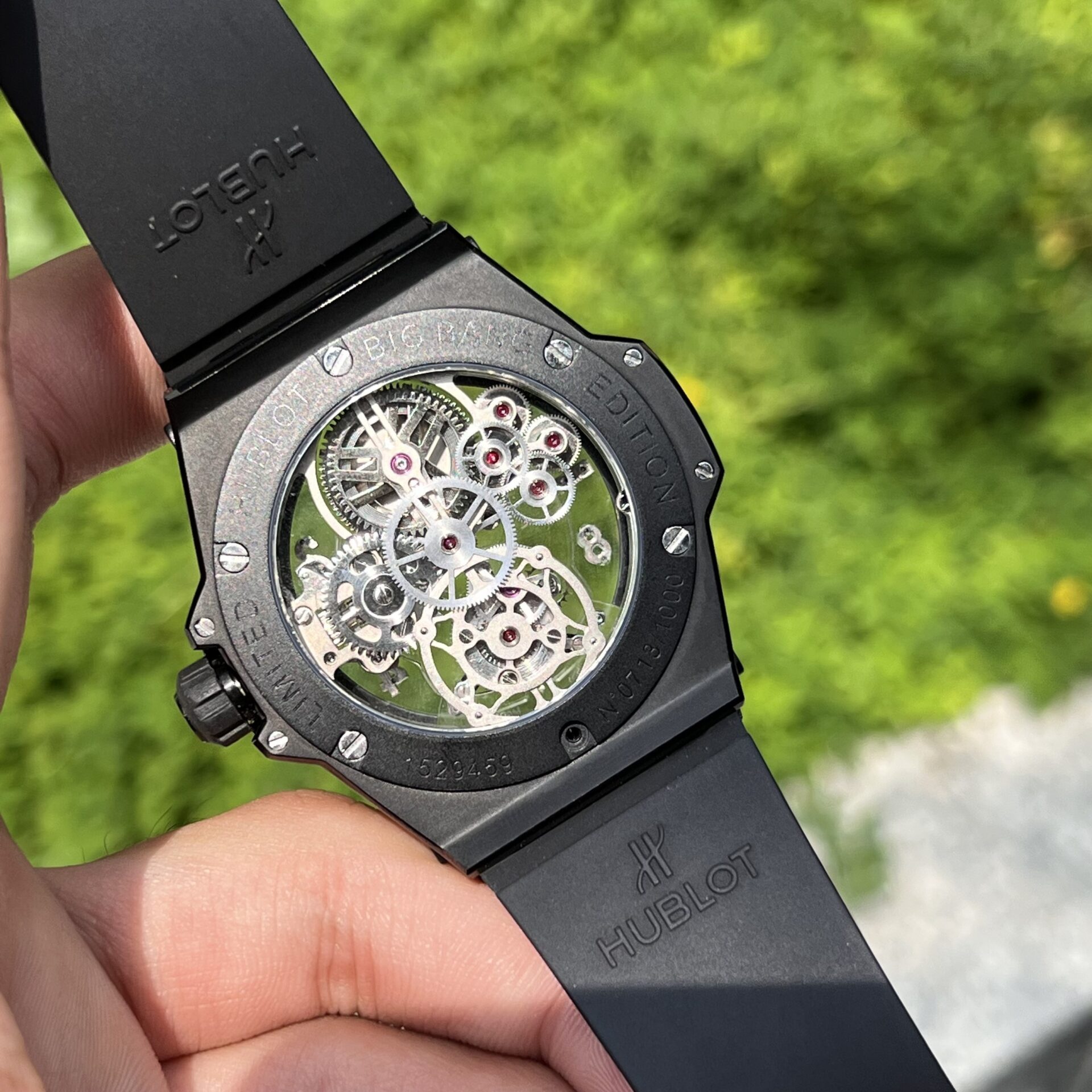 Hublot Replica 11 Watch Big Bang Tourbillon Black Ceramic Case JB Factory 45mm