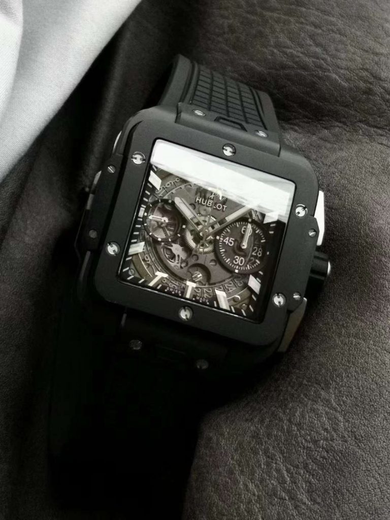 Hublot Replica 1:1 Watch Black Ceramic Square Bang Unico Chronograph 42mm
