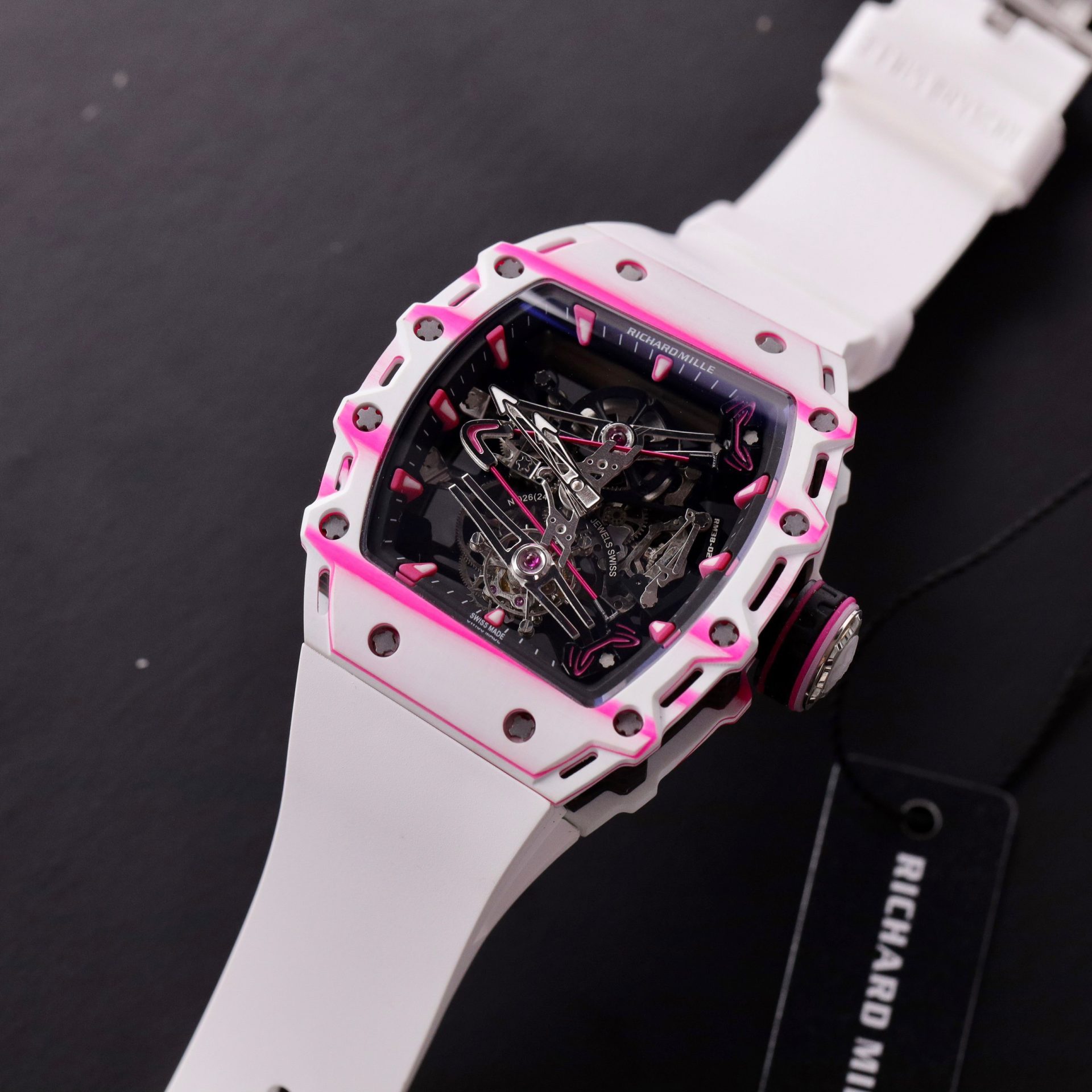 Richard Mille Replica 1:1 Watch RM38-02 Tourbillon Black Dial 43.7mm