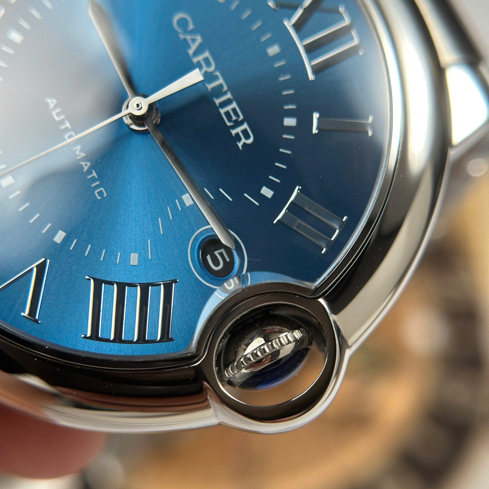 Cartier Ballon Bleu Replica Watches Blue Dial Automatic Movement AF Factory 40mm