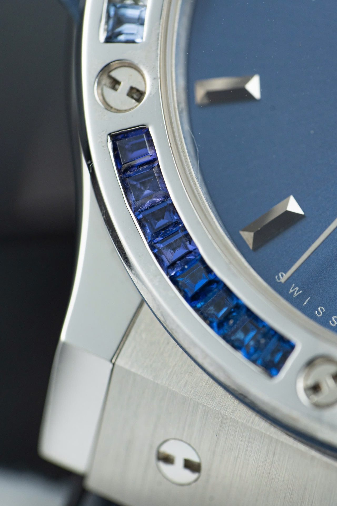 Hublot Classic Fusion Titanium Rainbow Refined Synthentic Gemstones Bezel Best Copy 42mm