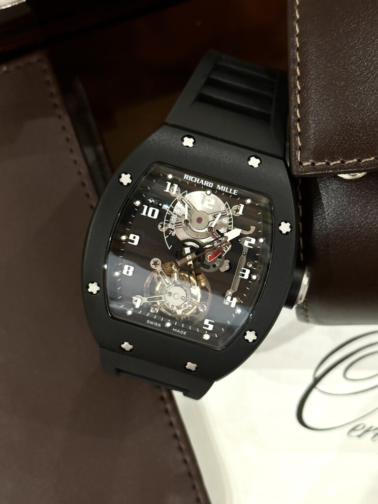 Richard Mille Replica 11 Watch RM001 Tourbillon Black Ceramic Highest Quality 42mm