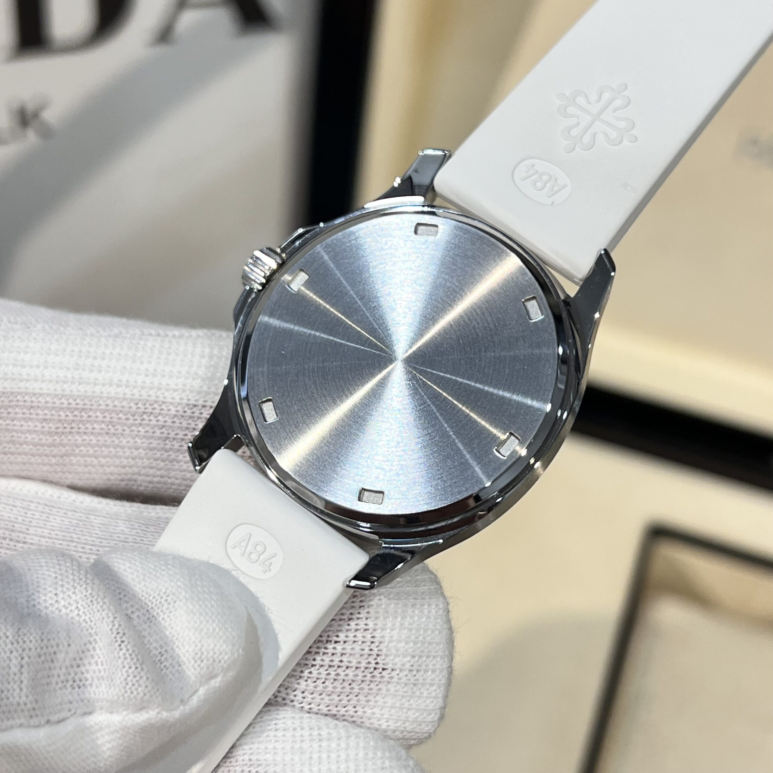 Patek Philippe Aquanaut 5067A White With Stone Bezel Replica 1:1 Watch PPF 35.6mm