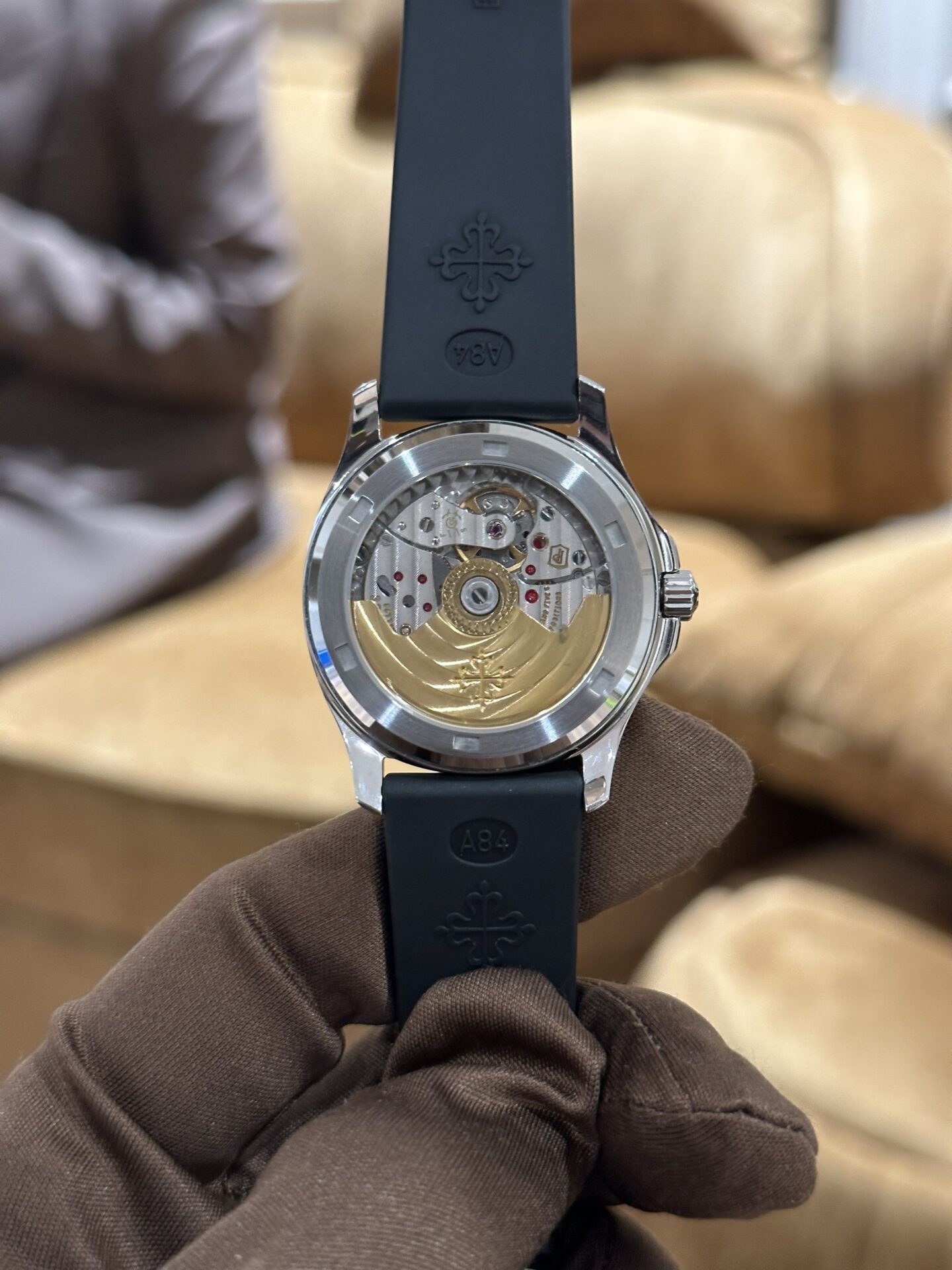Patek Philippe Aquanaut 5067 Women s Black With Diamond Bezel Replica 1:1 Watch PPF 35.6mm