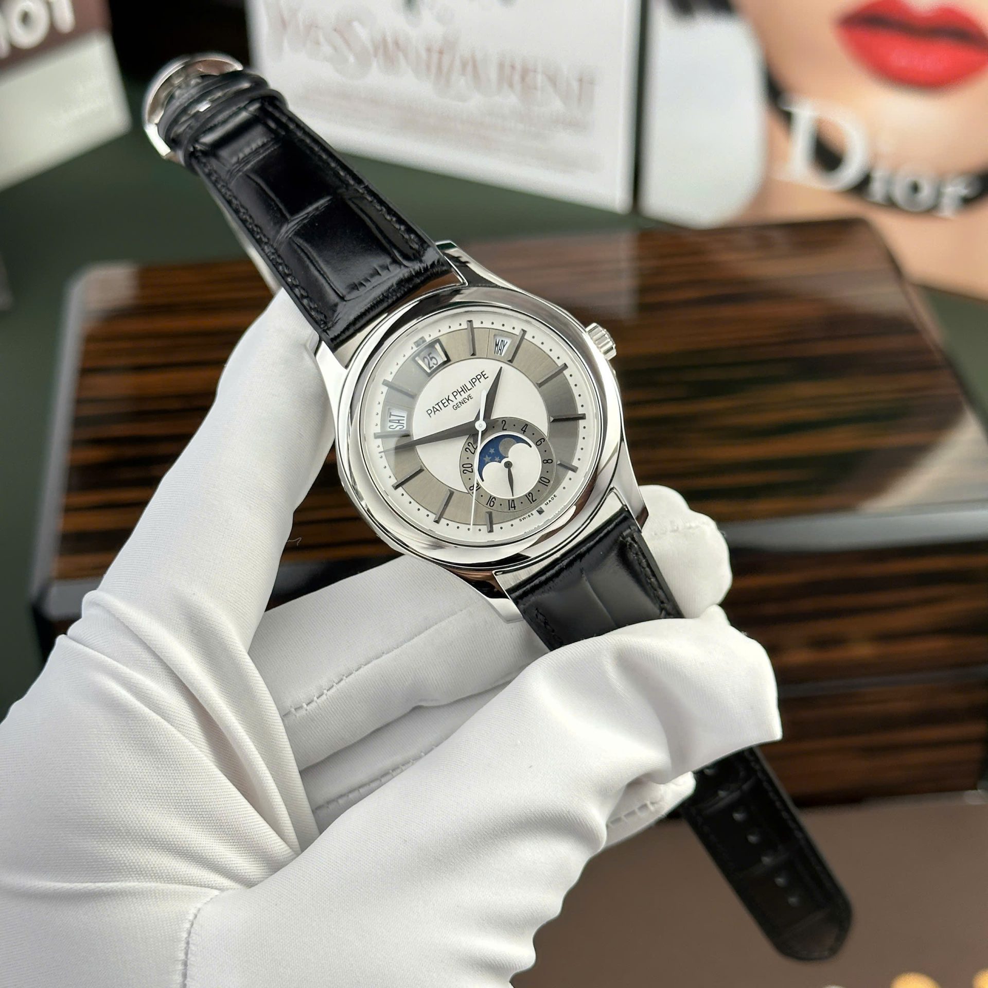 Patek Philippe Complications 5205 Best Replica Watch Gray Dial KM Factory 40mm