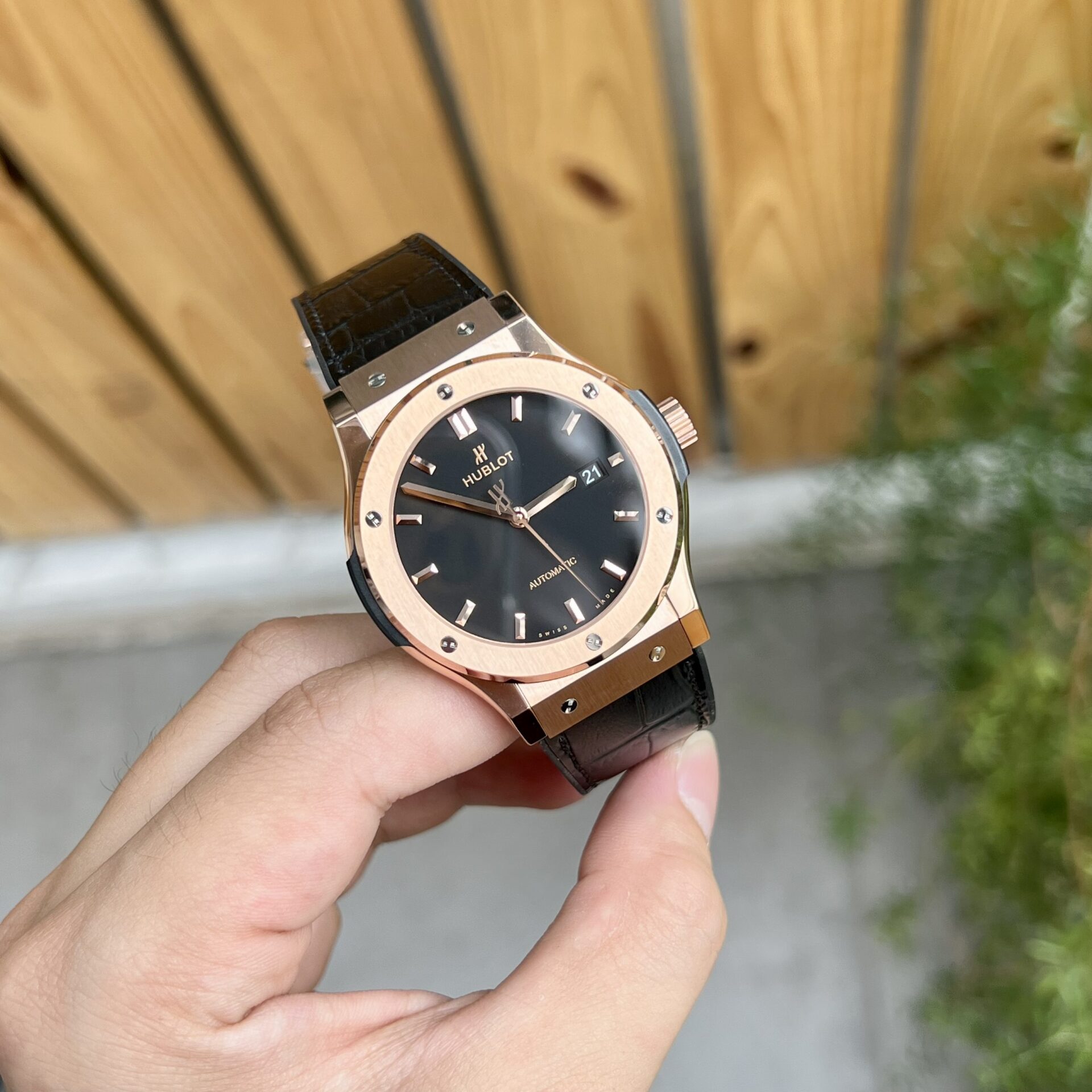 Hublot Replica 1:1 Watch Classic Fusion Titanium King Gold Black JJF 2023 42mm