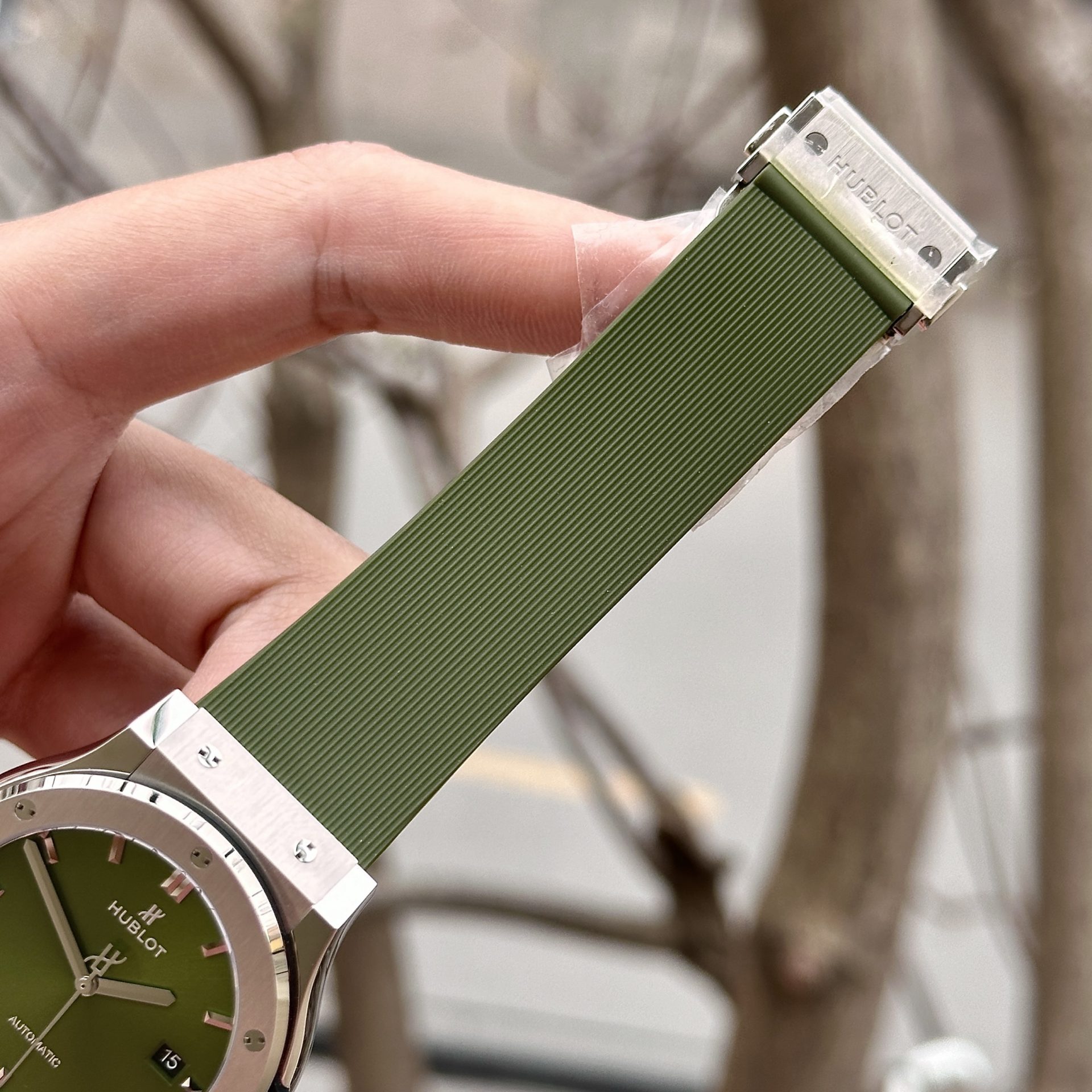 Hublot Replica 11 Watch Classic Fusion Green Dial Factory JJ+ 42mm