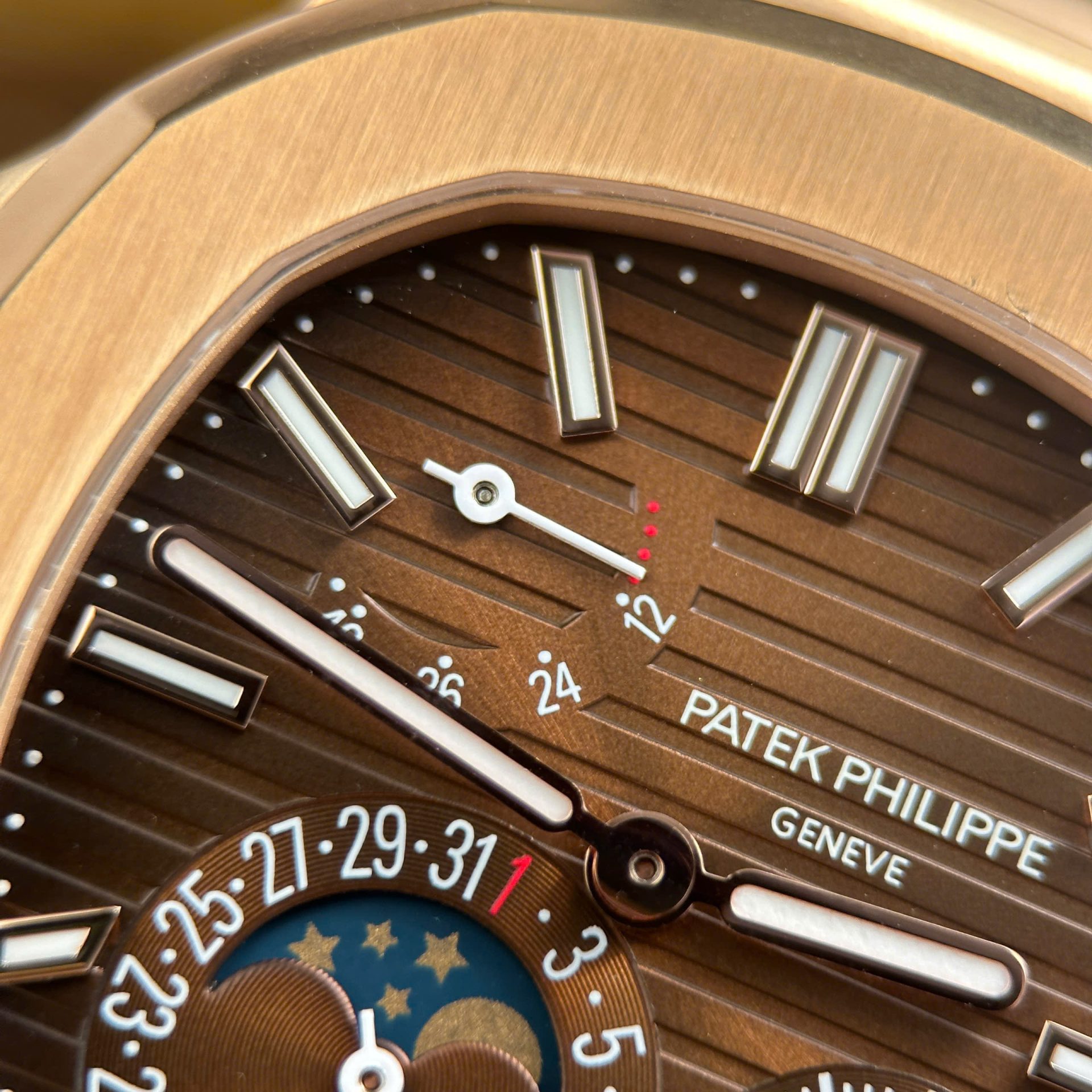 Patek Philippe Nautilus 5712R Knock Off Watches Brown Dial Metal Wire PPF Factory Version 3 40mm
