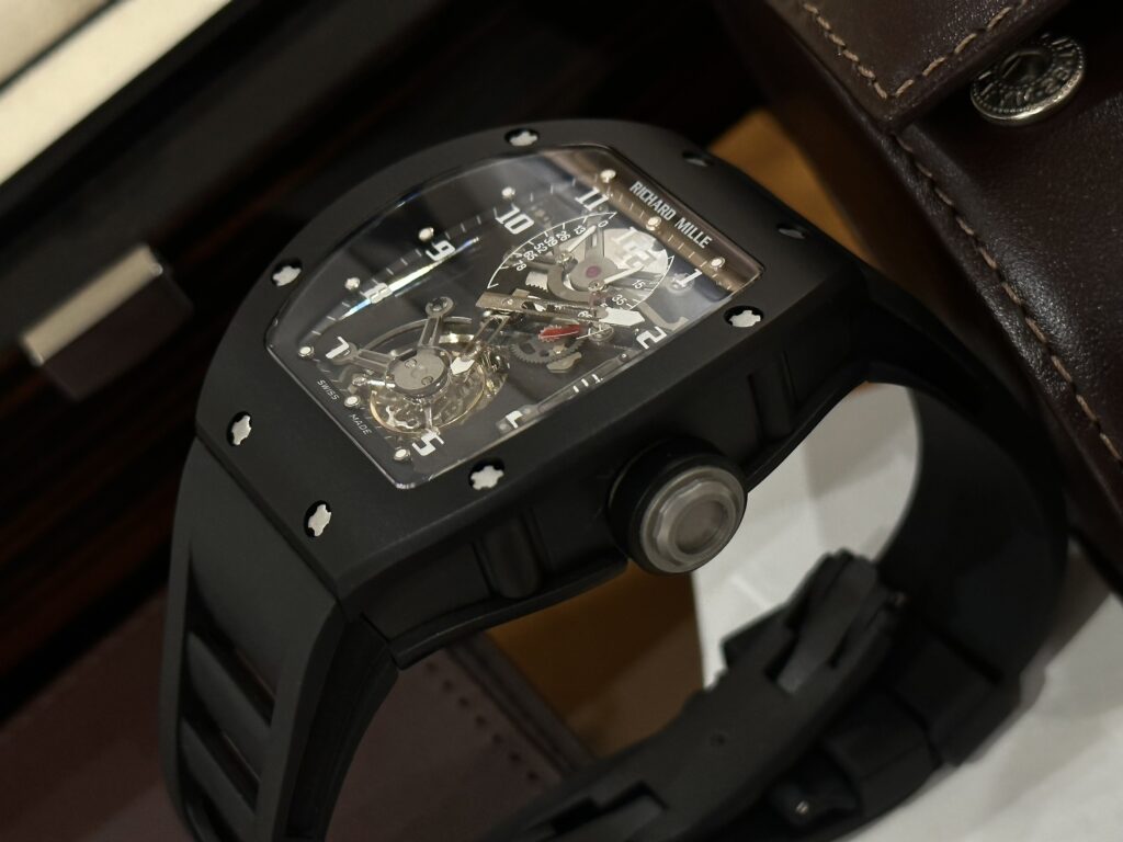 Richard Mille Replica 11 Watch RM001 Tourbillon Black Ceramic Highest Quality 42mm