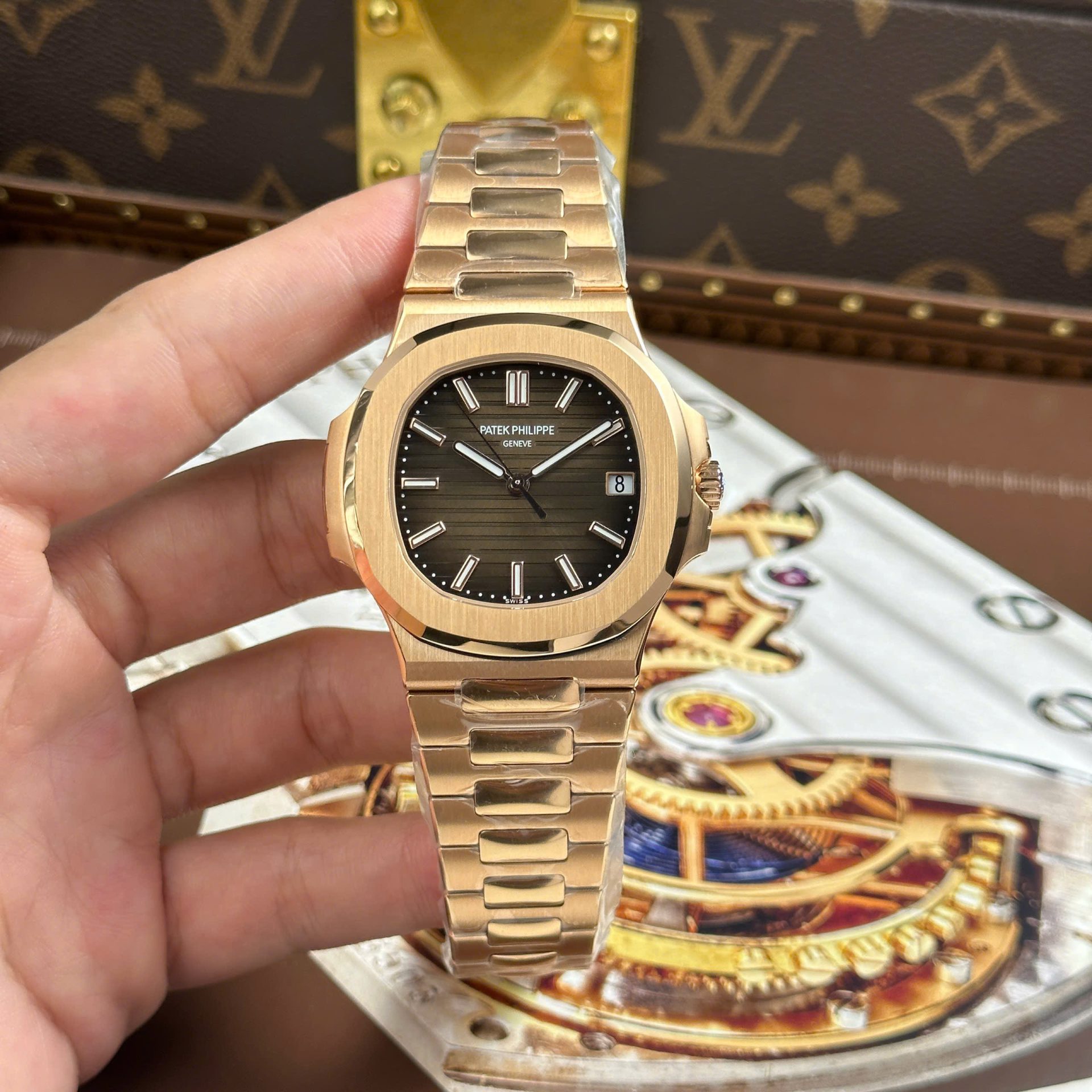 Patek Philippe Nautilus 5711 Brown Dial Copies Watches Automatic Movement BBF Factory 40mm