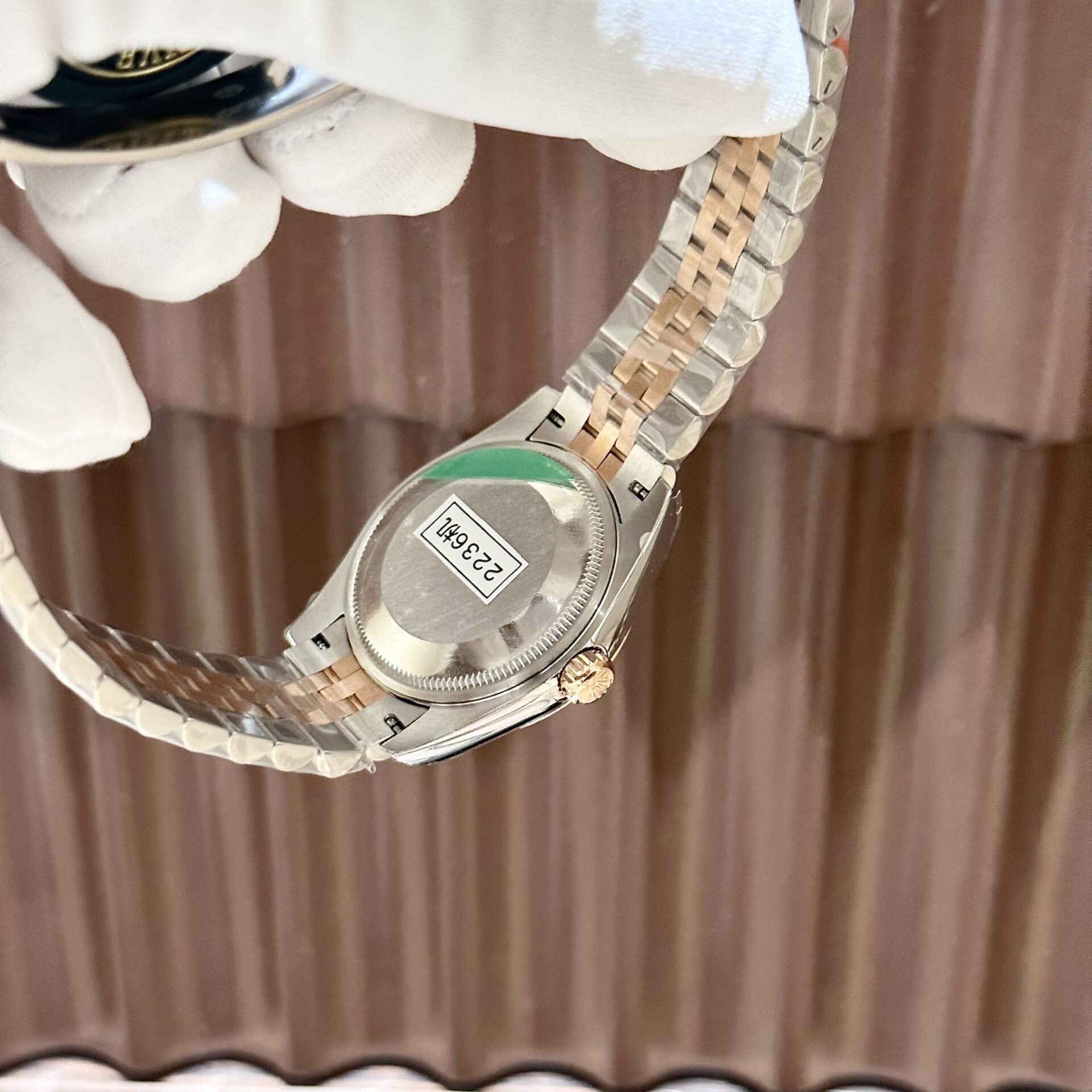 Rolex Replica Watch DateJust Women s Smooth Bezel Demi Rose 31mm