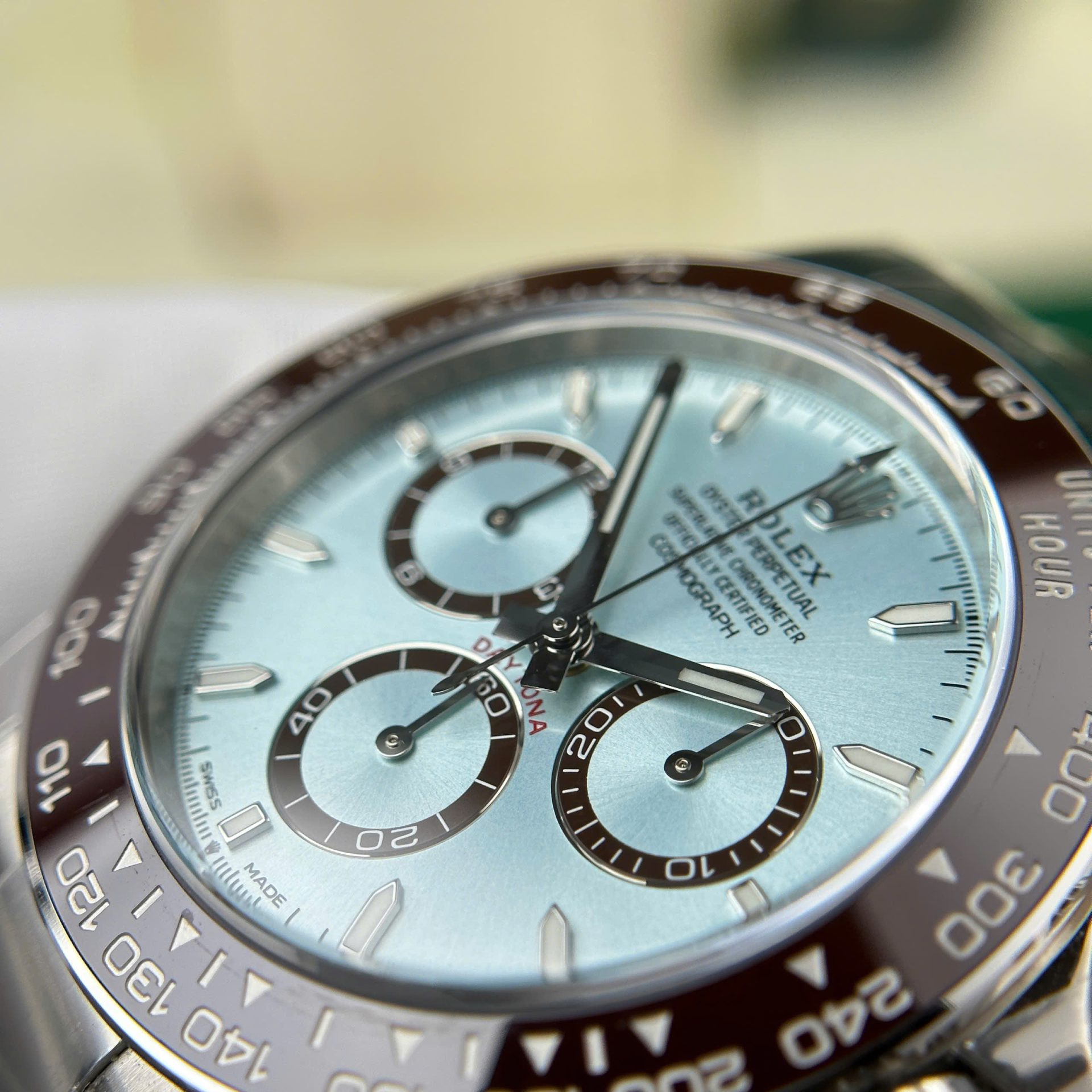 Rolex Cosmograph Daytona 126506 Replica Watch Dial Ice Blue Number Luminous Clean Factory 40mm