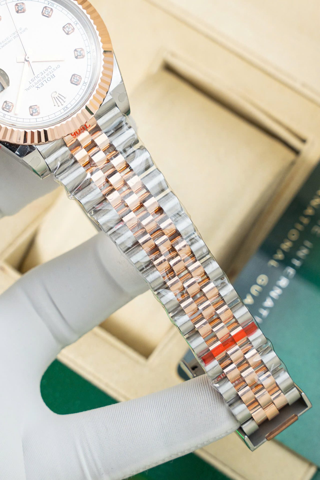 Rolex Copies Watch DateJust 126331 Dial Sundust Custom Gold Wrapped GM Factory 41mm