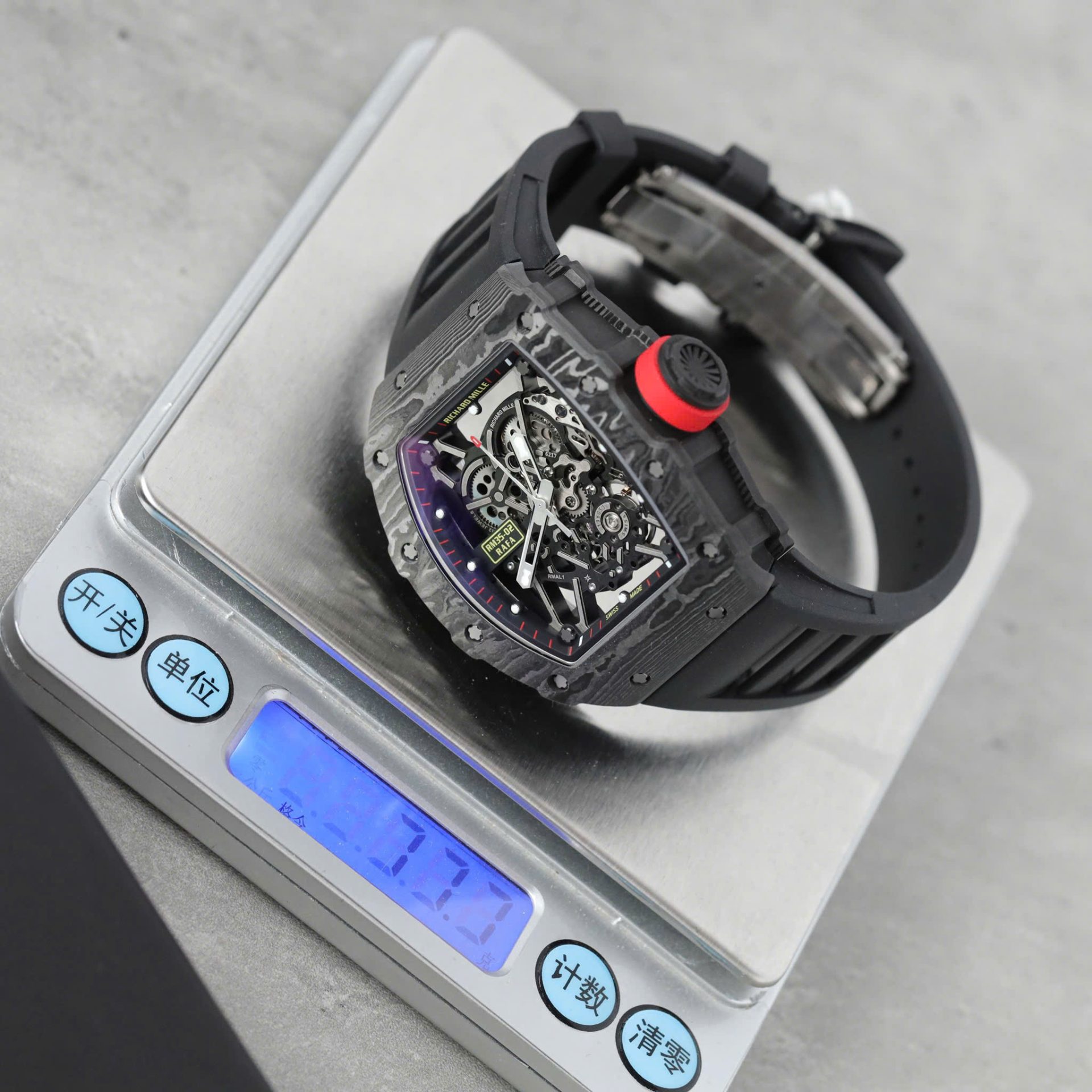 Richard Mille Rm35-02 Black Copies Watches Carbon Super Light ZF Factoy 44mm