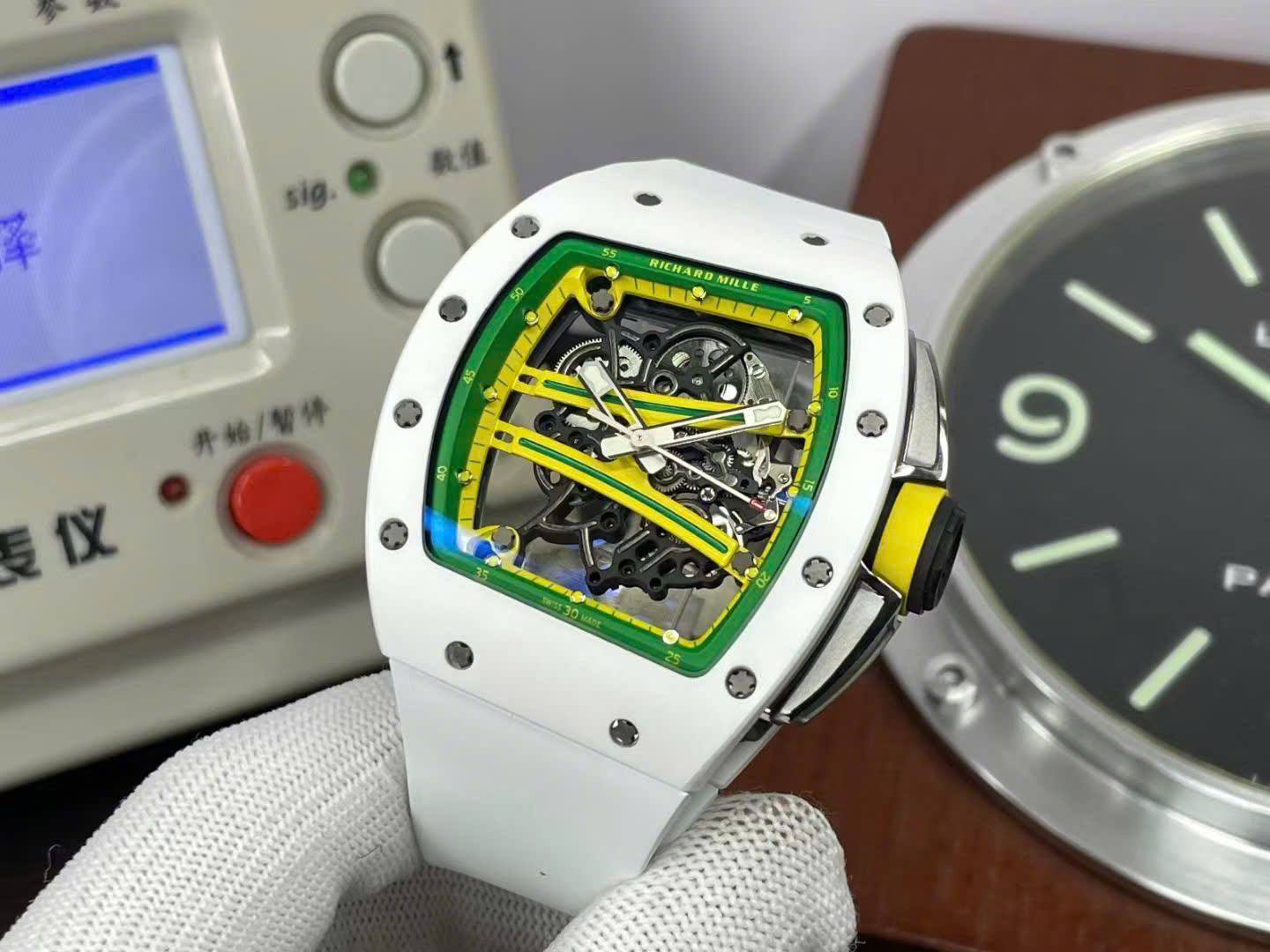 Richard Mille High End Watch Replicas RM61-01 Yohan Blake White Ceramic ZF Factory 43x50mm
