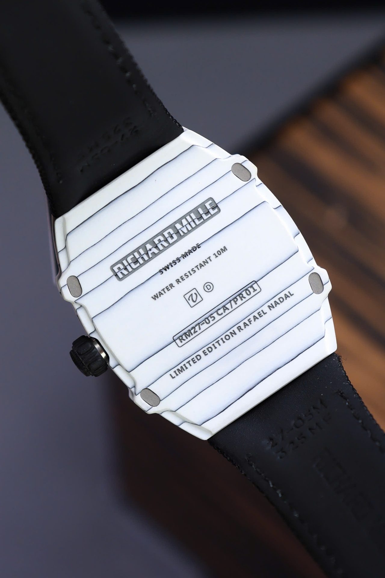 Richard Mille Replica Watches RM27-05 Rafael Nadal White Carbon 37.25×47.25mm
