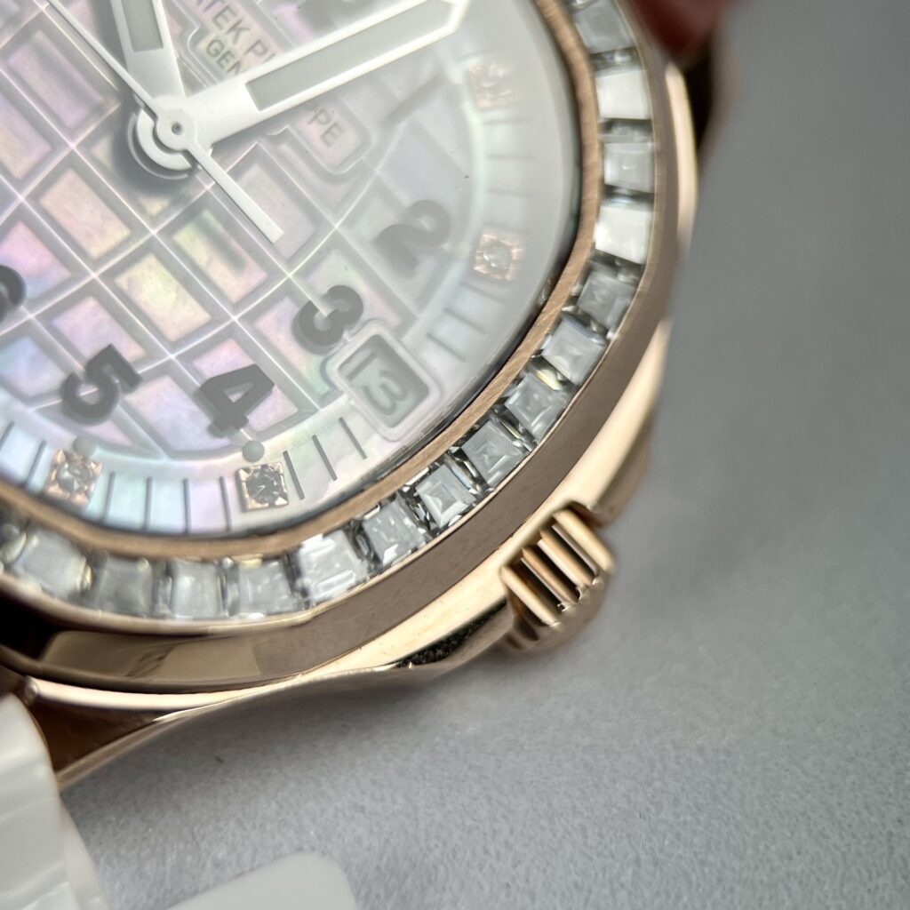 Patek Philippe Replica 11 Watch Aquanaut 5072R Gold Wrapped Moissanite Diamond 35.6mm