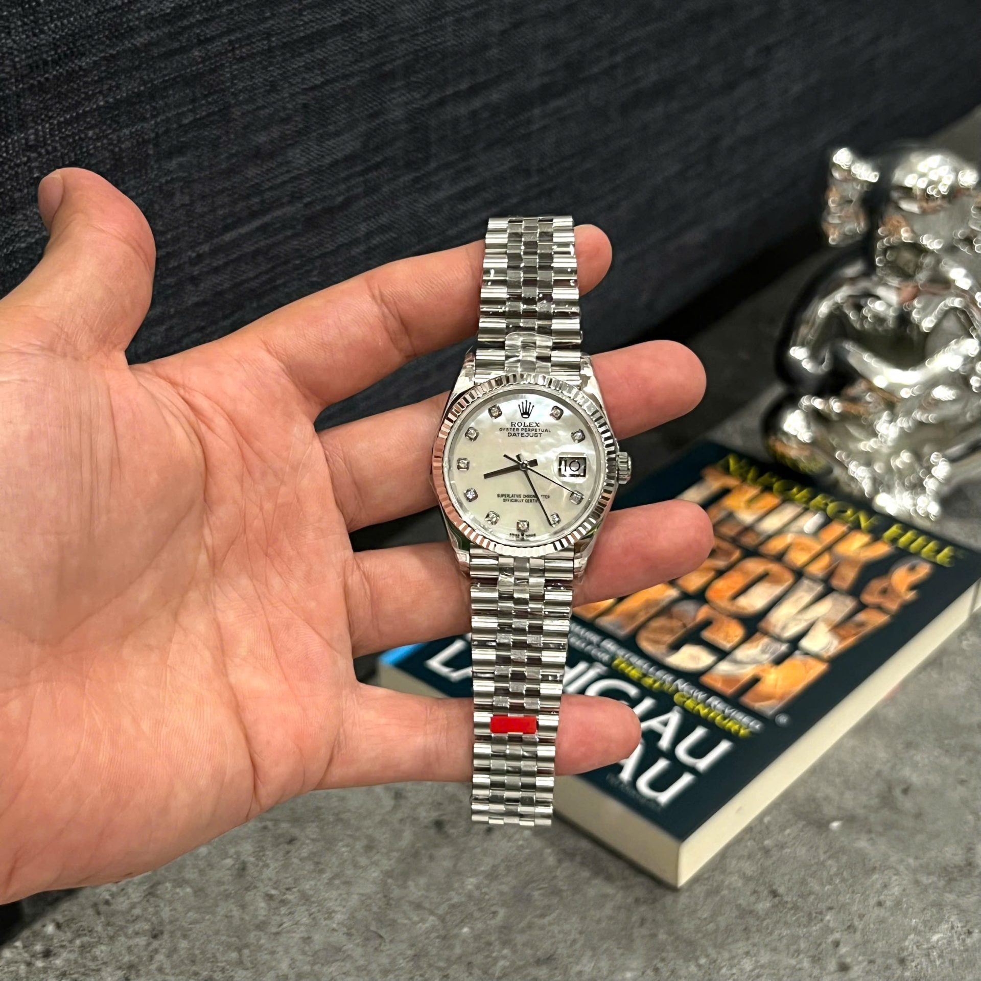 Rolex DateJust 126234 Luxury Replica Watches Mother Of Pearl   Moissanite Dial VS Factory 36mm