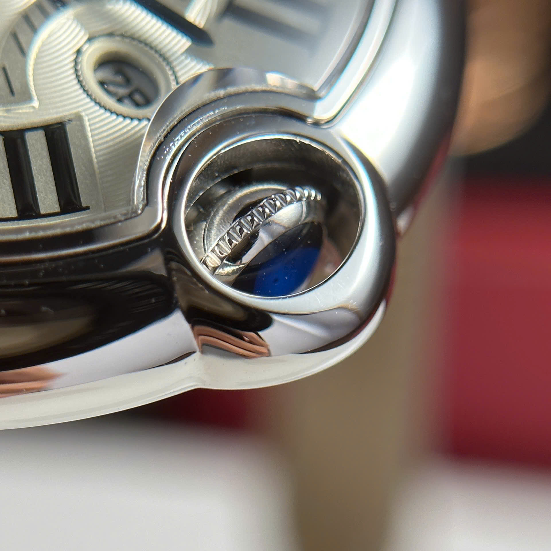 Cartier Ballon Bleu Replica Watch Dial White Leather Strap AF Factory 42mm