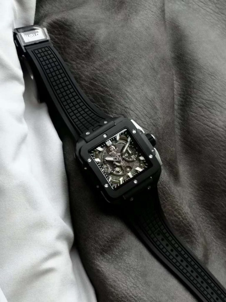 Hublot Replica 1:1 Watch Black Ceramic Square Bang Unico Chronograph 42mm